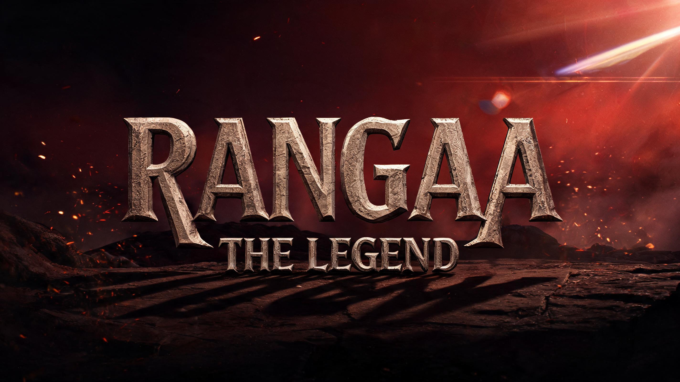 "Rangaa The Legend" — Cinematic Netflix | AI Text Effect Generator