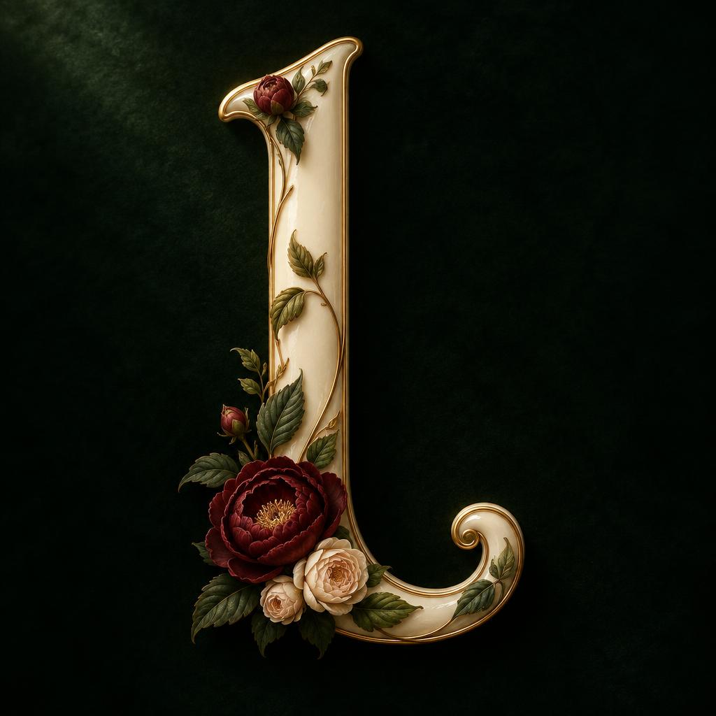 "l" — Floral | AI Text Effect Generator