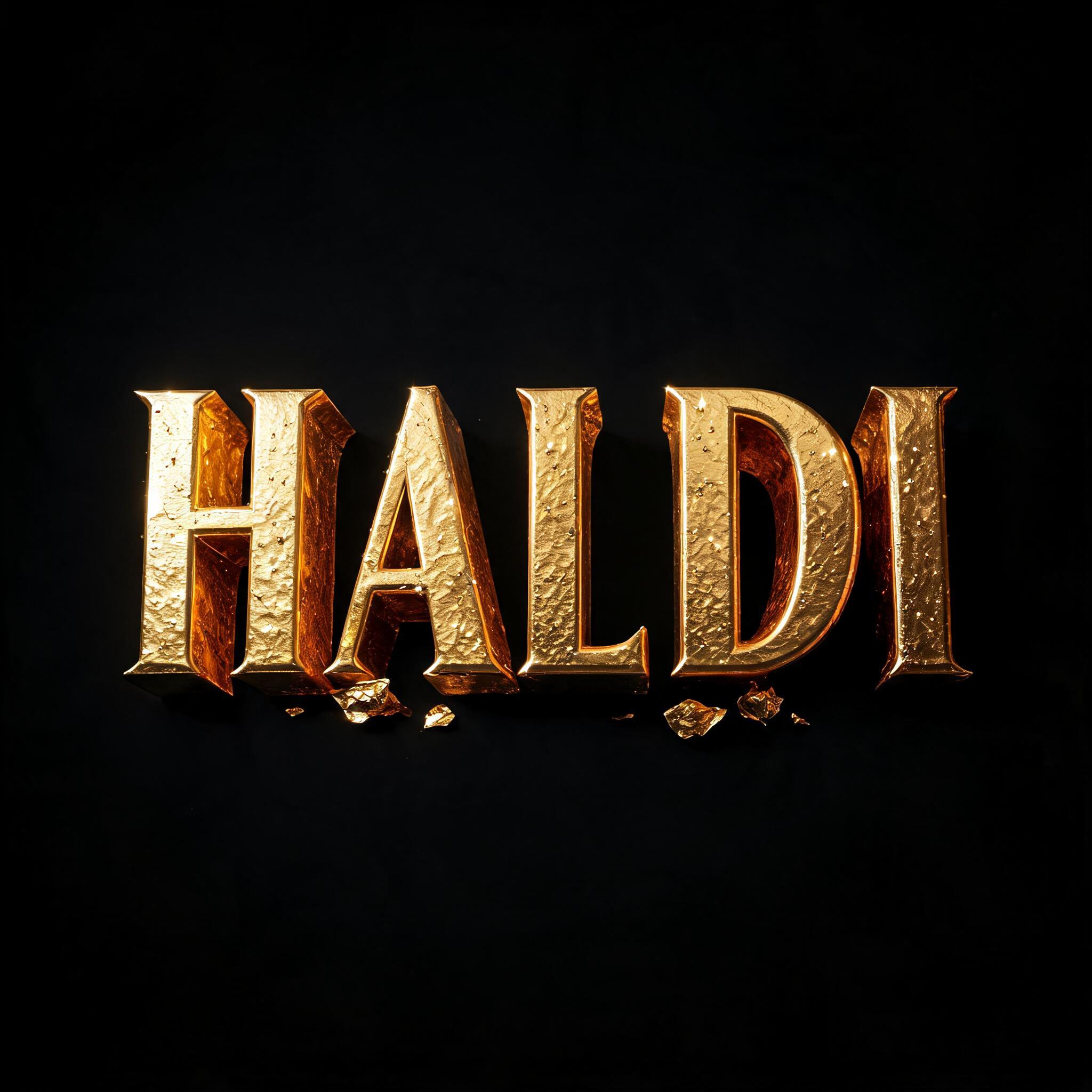"HALDI" — Luxury Gold | AI Text Effect Generator