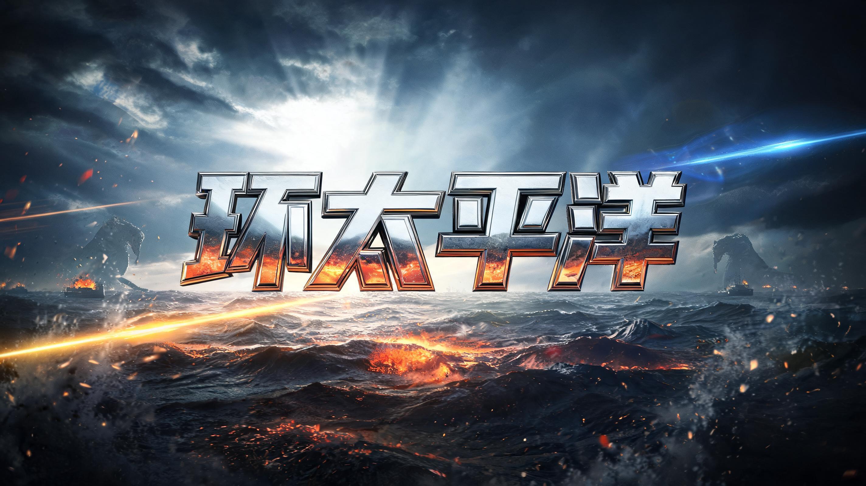 "环太平洋" — Cinematic Blockbuster text effect