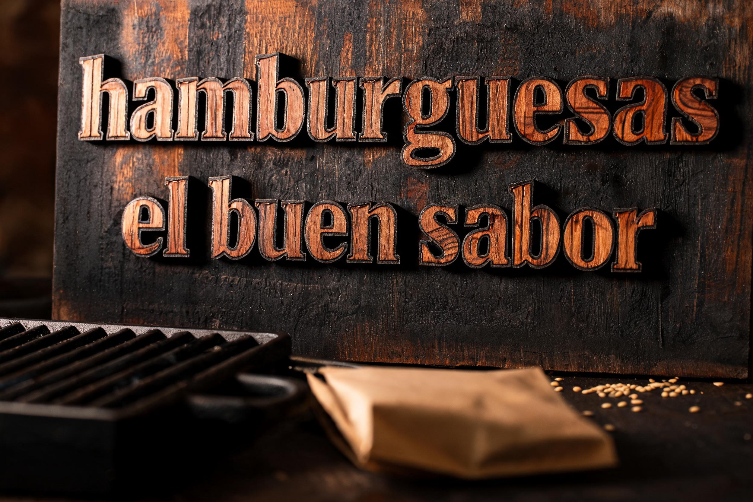 "hamburguesas el buen sabor


" — Laser Cut text effect