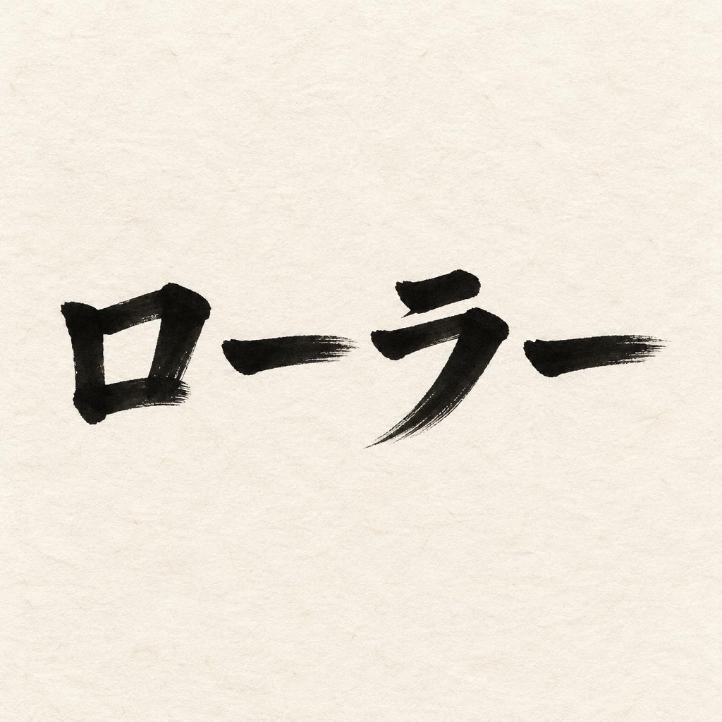 "ローラー" — Brush Japanese Ink | AI Text Effect Generator