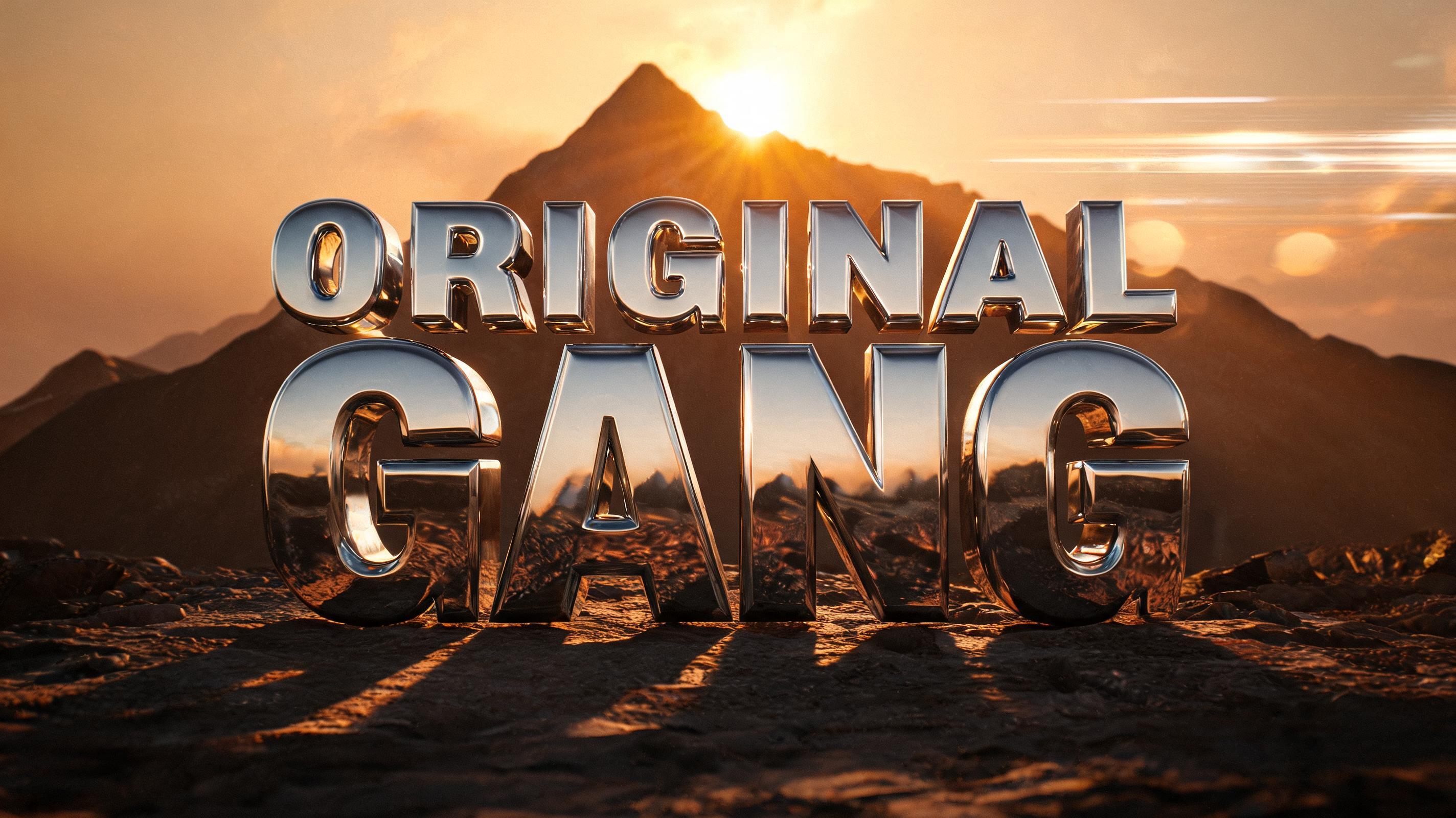 "0RIGINAL GANG" — Chrome Metal 3d | AI Text Effect Generator