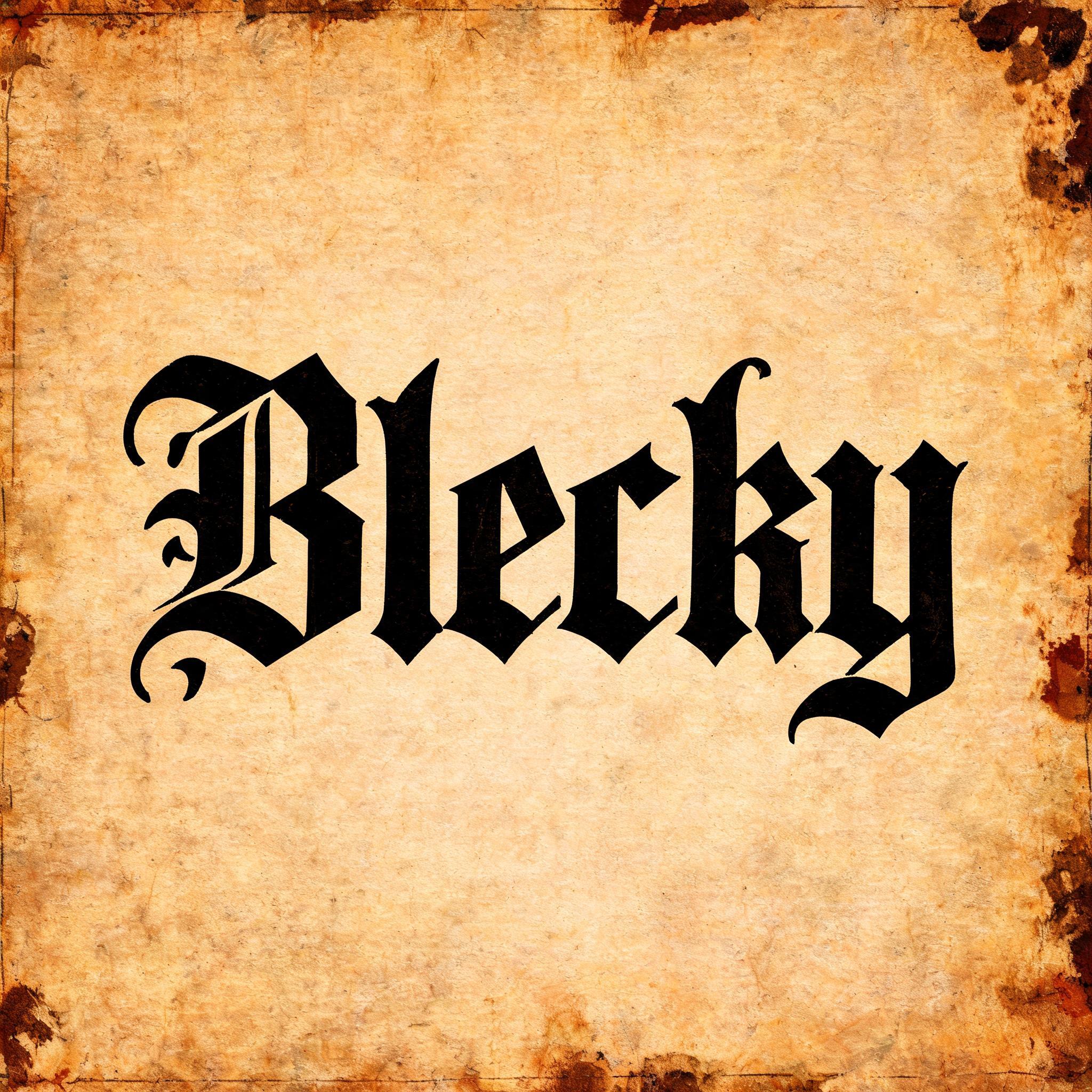 "Blecky" — Gothic Font | AI Text Effect Generator