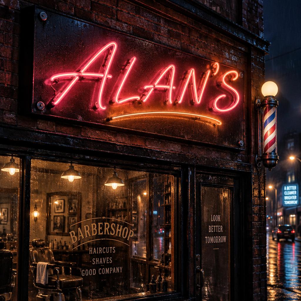 "ALAN'S" — Neon Sign | AI Text Effect Generator