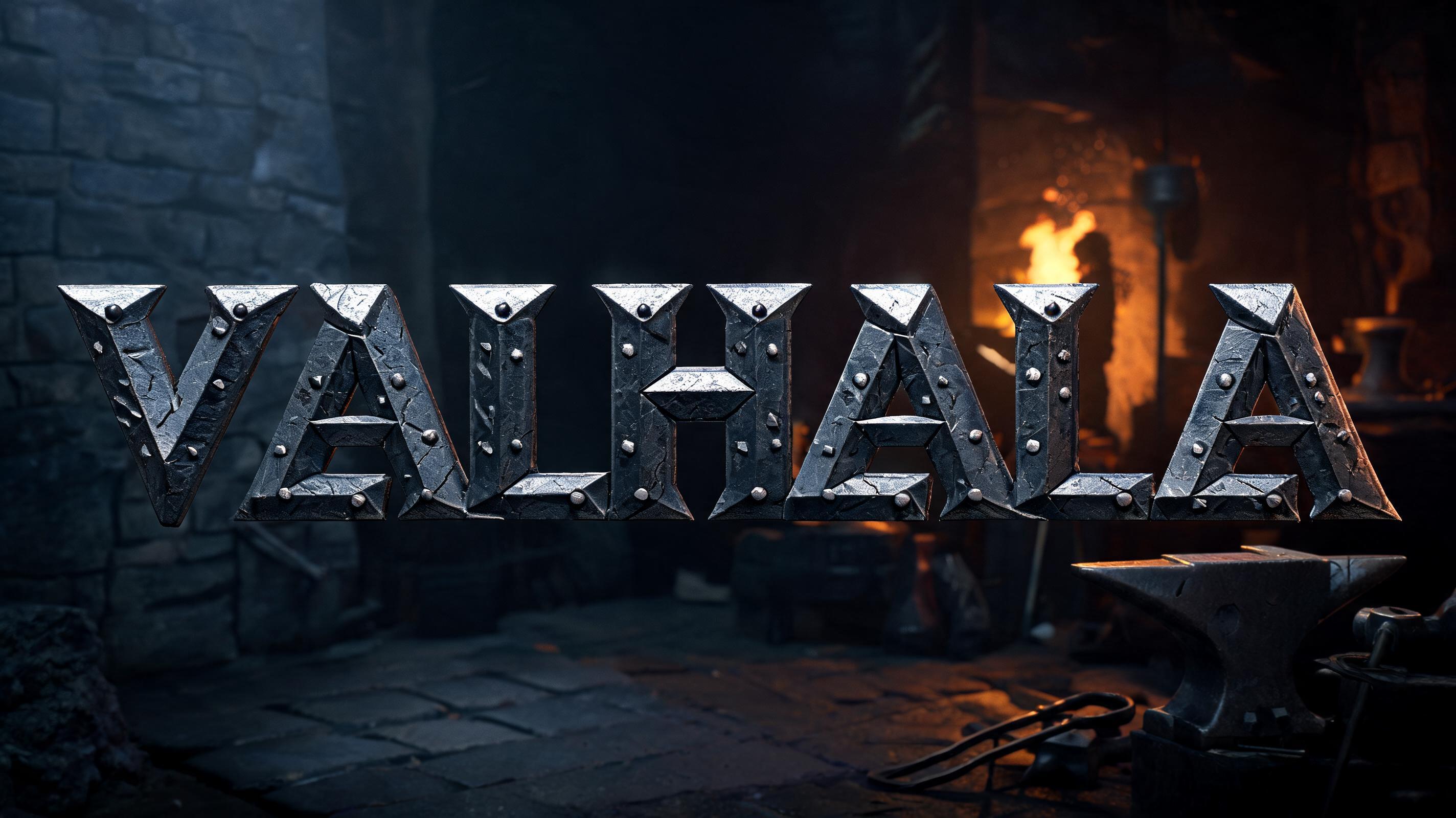 "VALHALLA" — Viking | AI Text Effect Generator