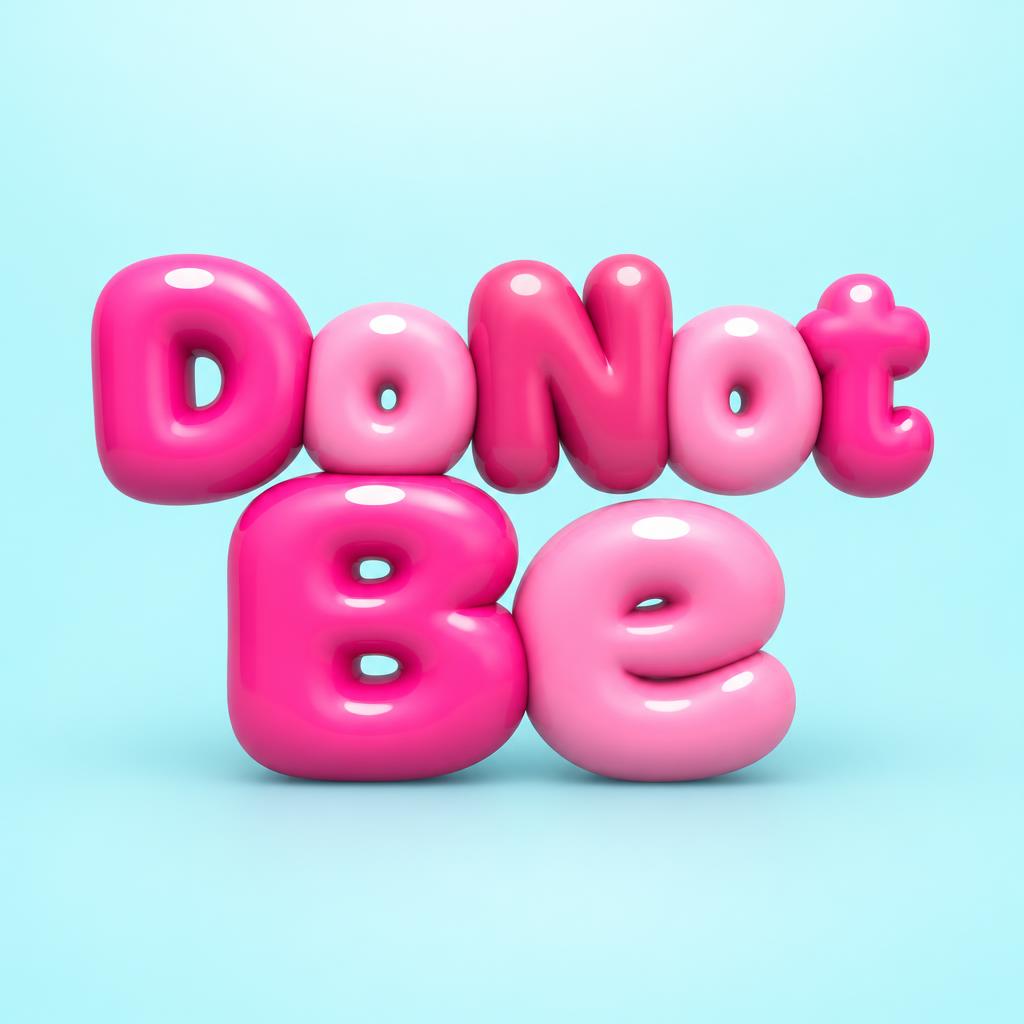 "Do Not
Be" — 3d Bold Inflated | AI Text Effect Generator