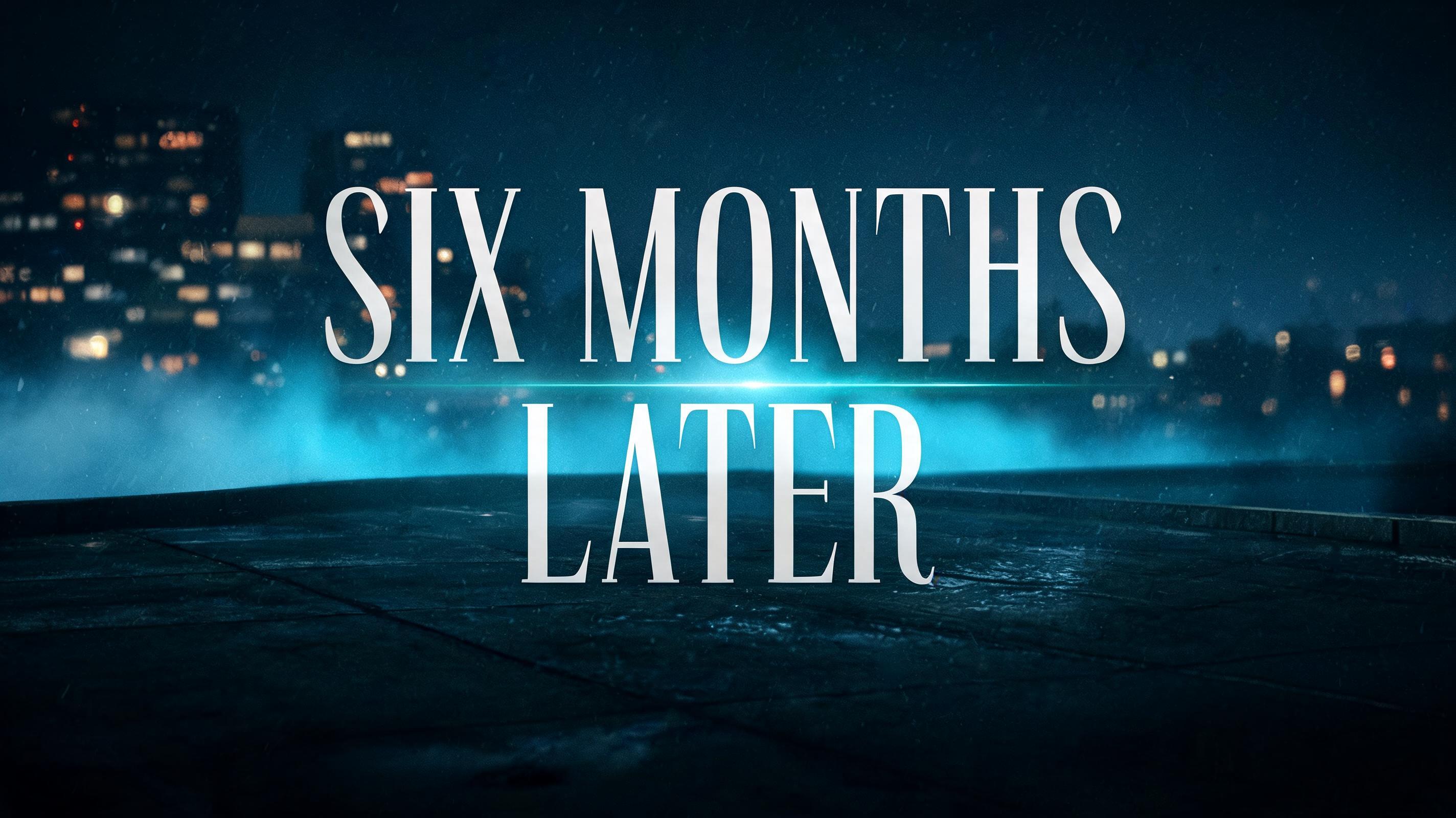 "Design a title card reading Six Months Later for my edit" — Cinematic Netflix | AI Text Effect Generator