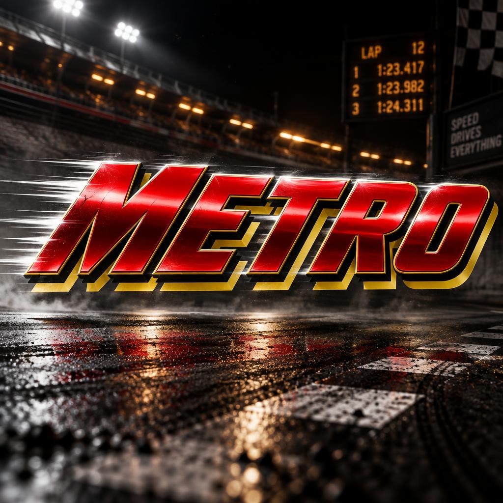 "METRO" — Racing | AI Text Effect Generator