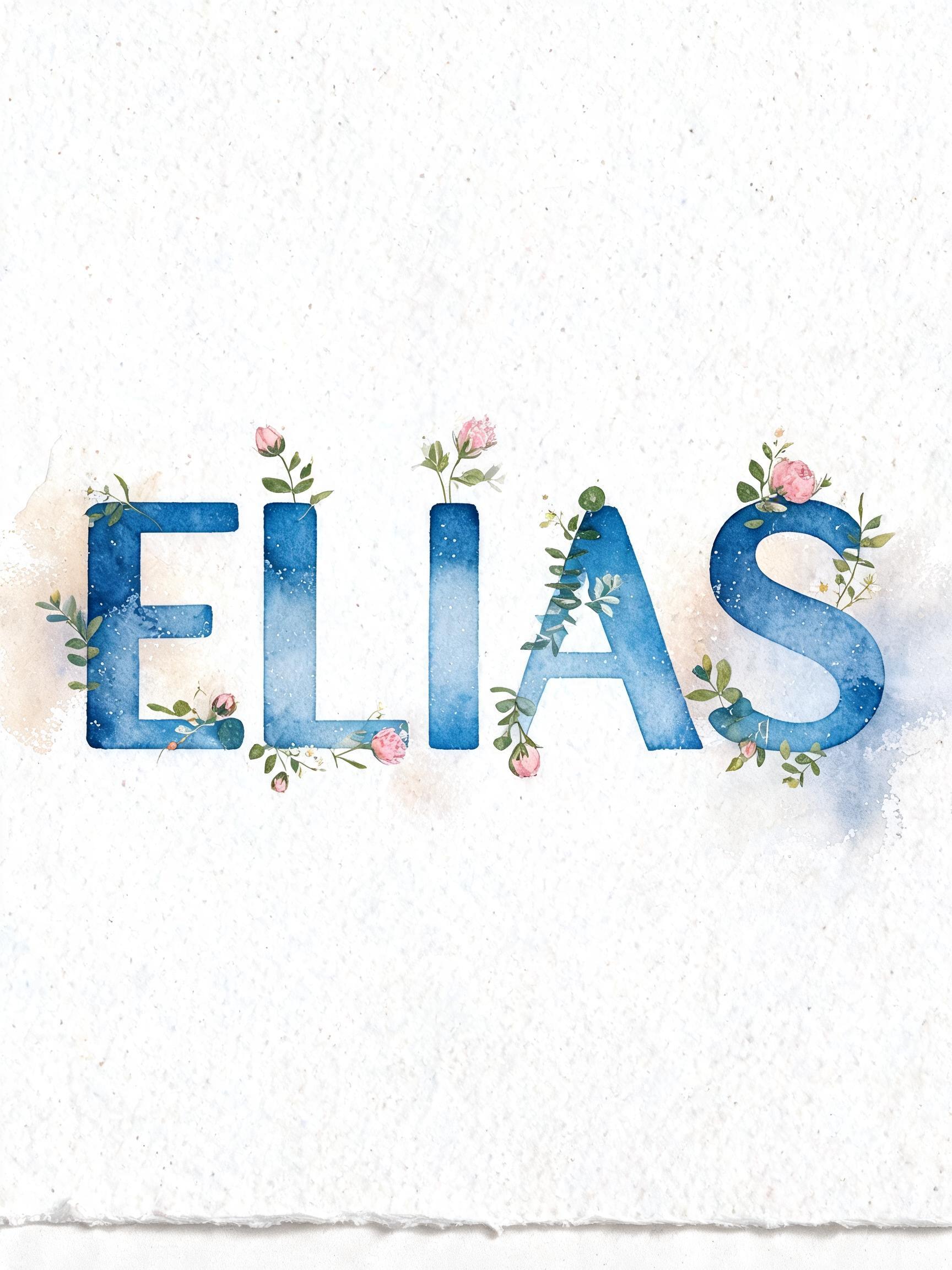 "ELIAS" — Watercolor | AI Text Effect Generator