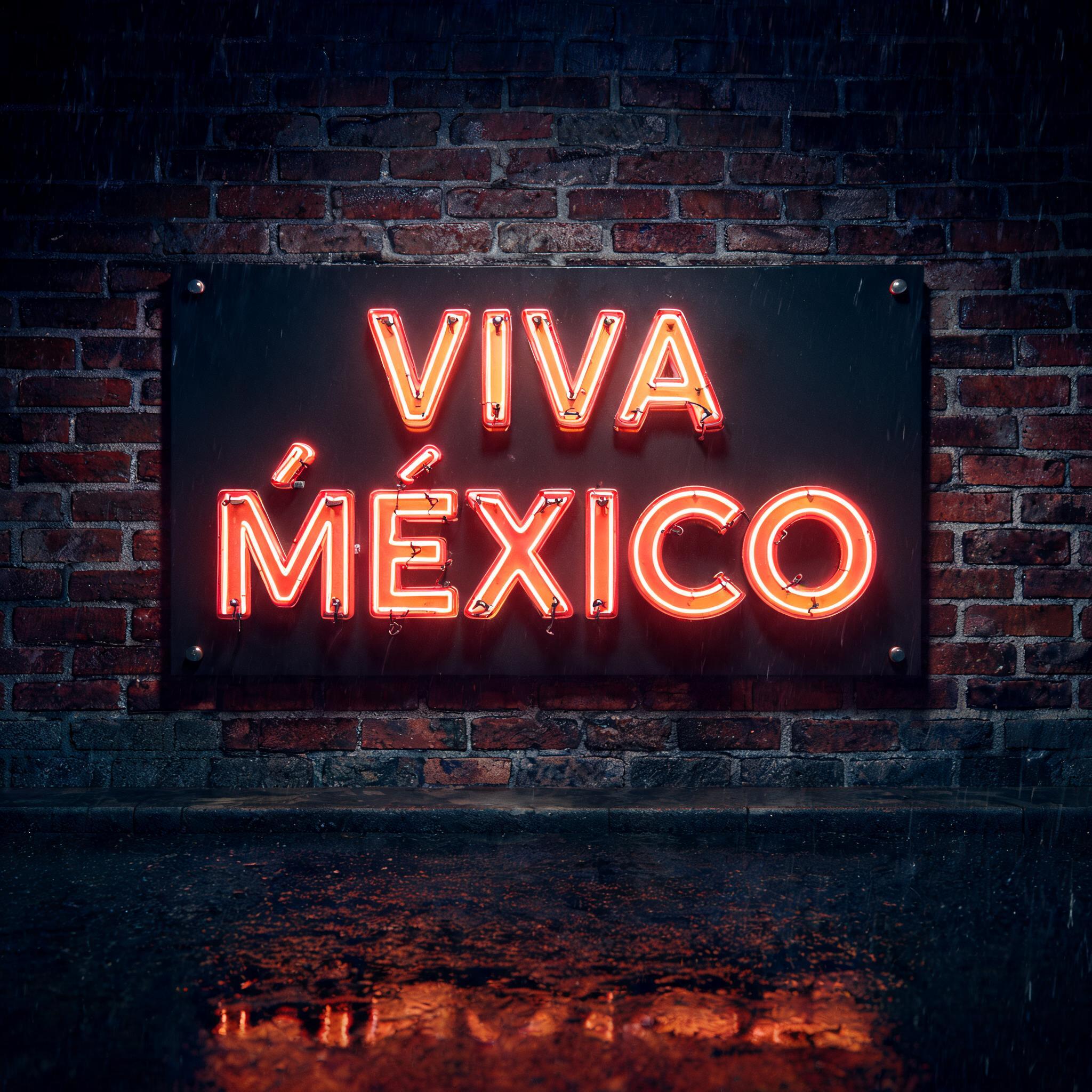 "VIVA MÉXICO" — Neon Sign | AI Text Effect Generator