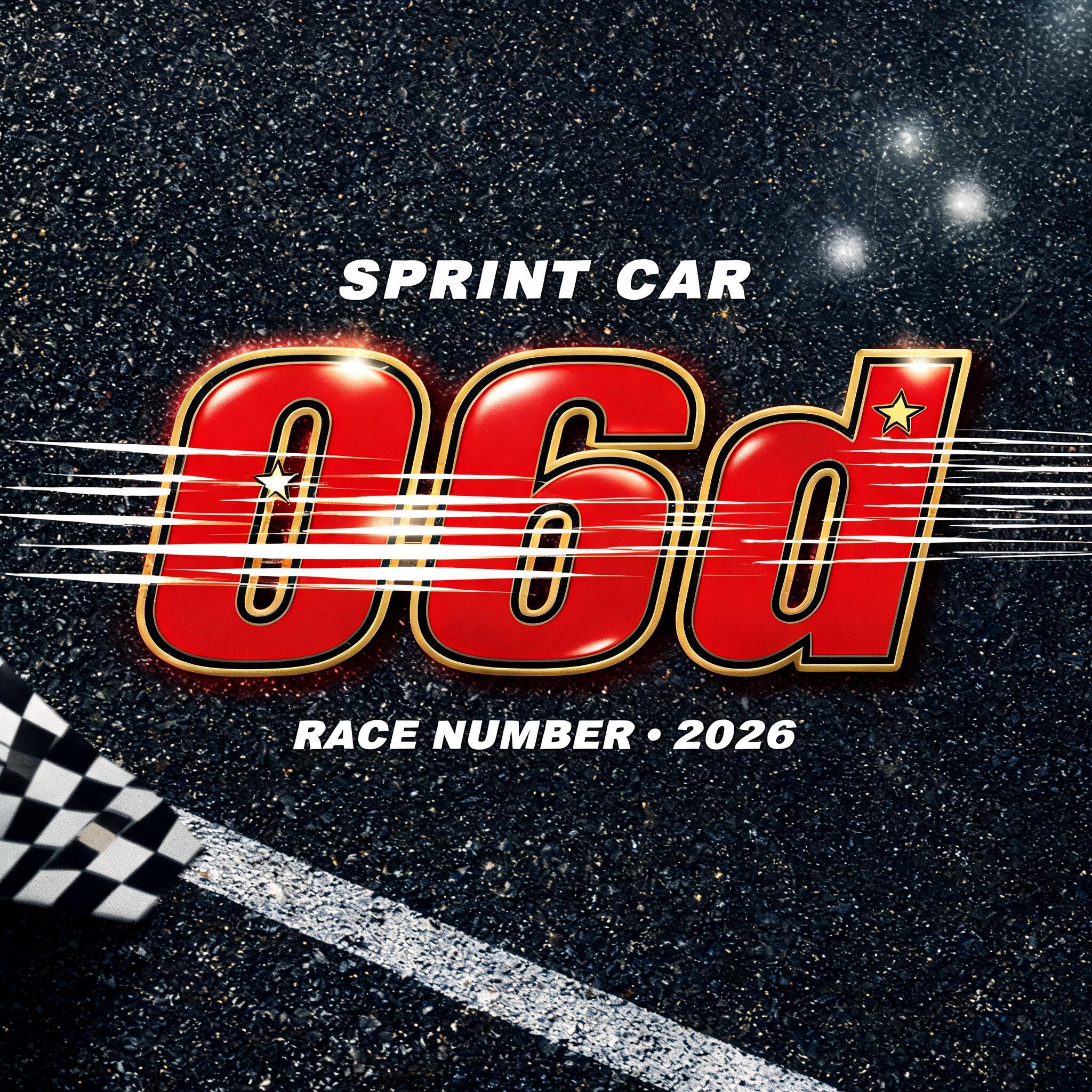 "06d
SPRINT CAR
RACE NUMBER • 2026" — Racing | AI Text Effect Generator