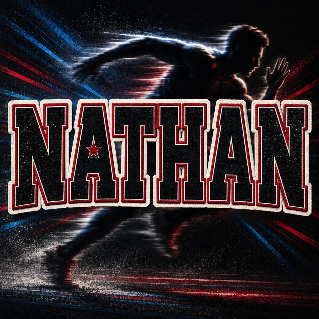 "NATHAN" — Sports | AI Text Effect Generator