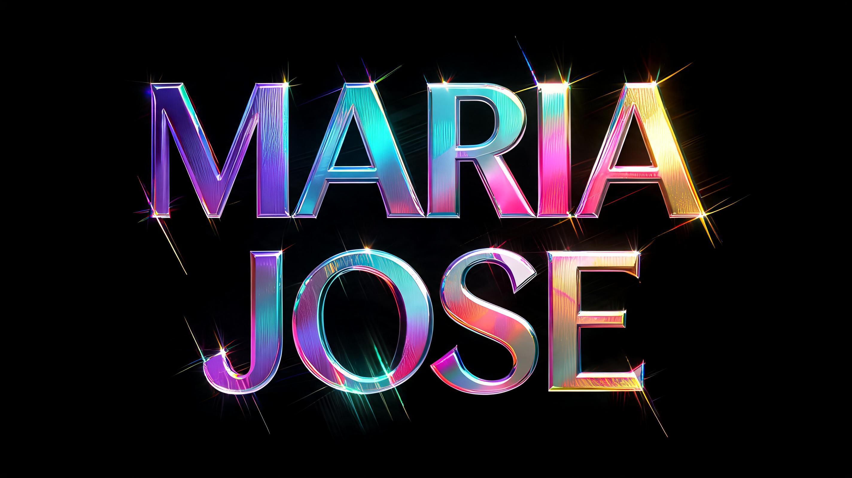 "Maria Jose" — Holographic | AI Text Effect Generator