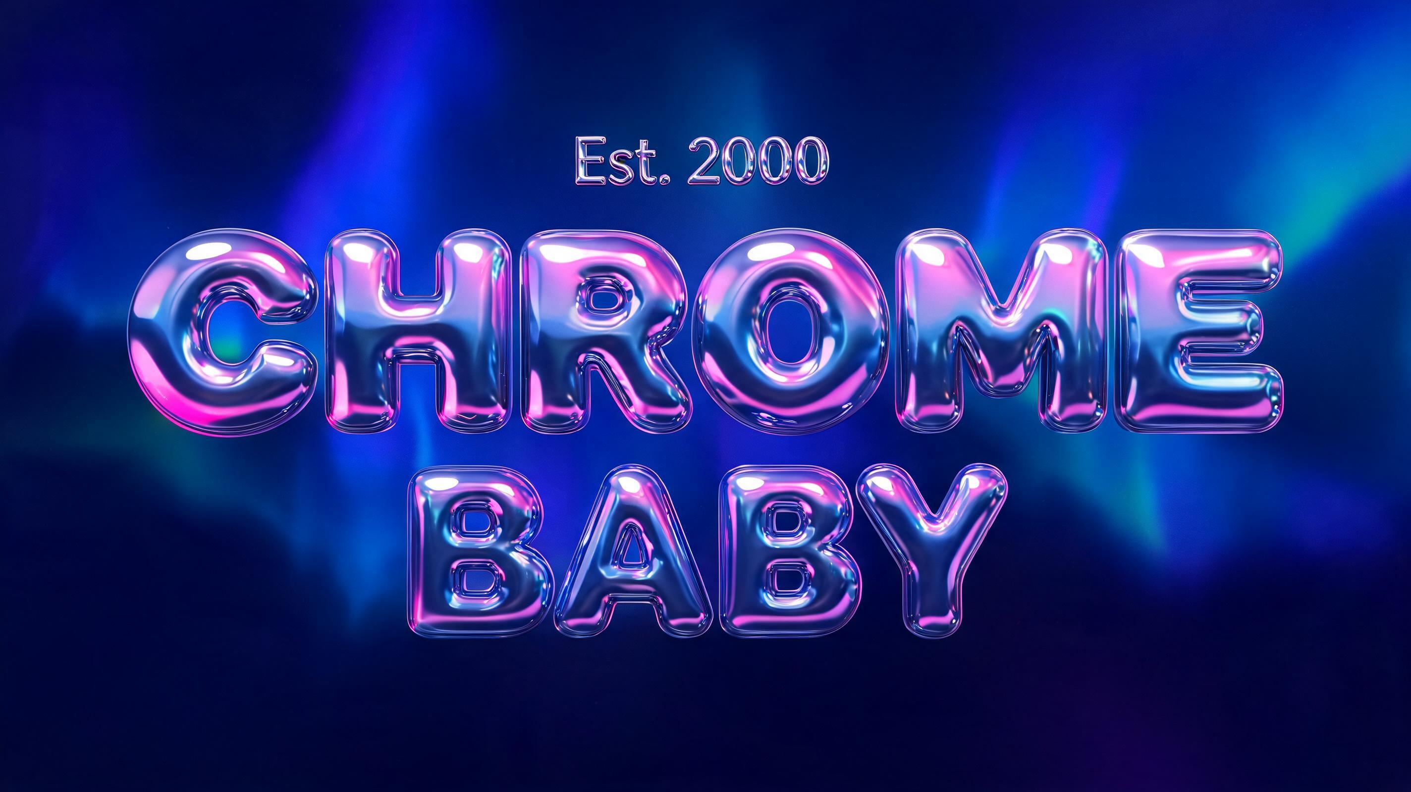 "Est. 2000
CHROME
BABY" — Y2k | AI Text Effect Generator