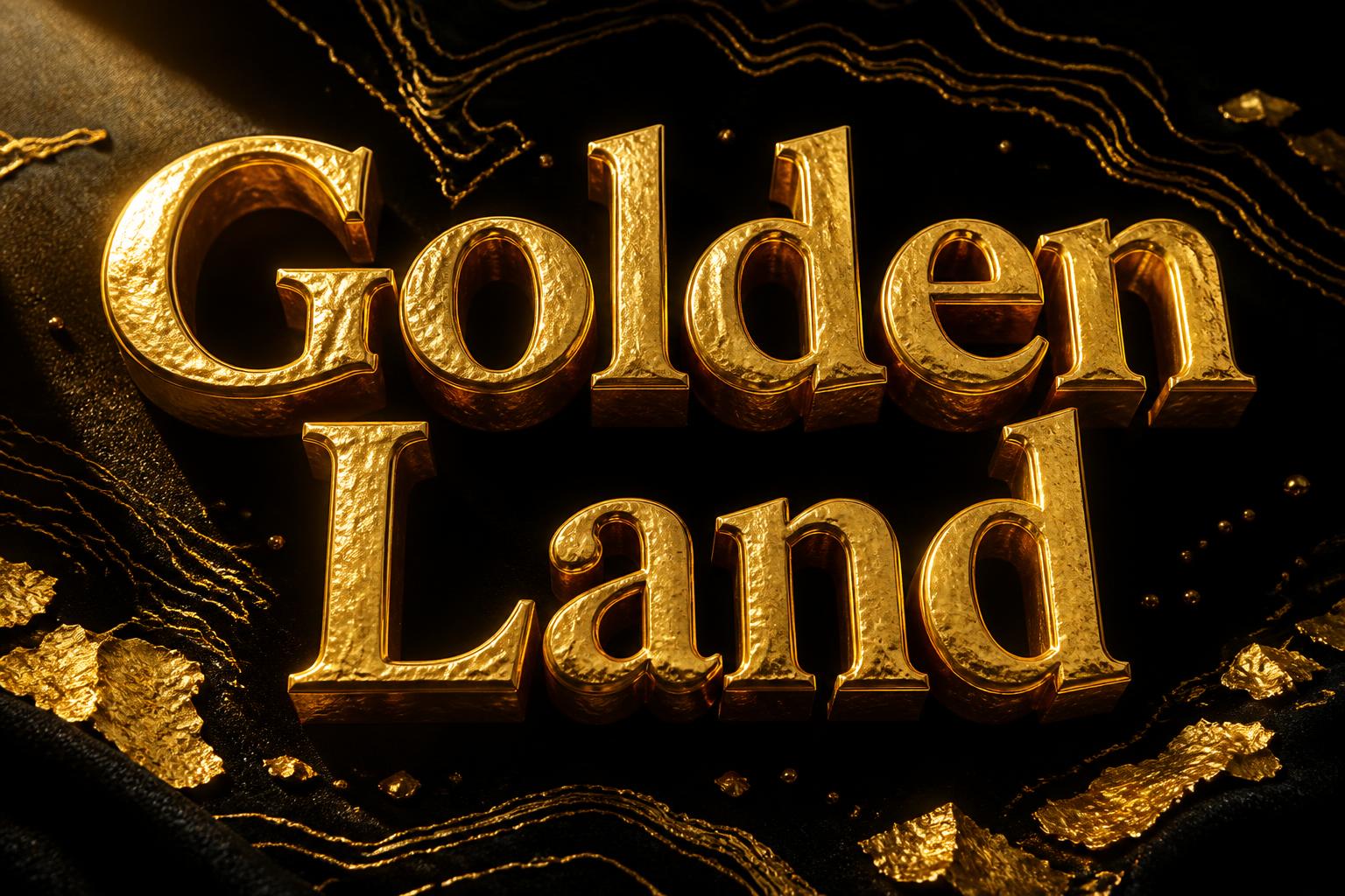 "Golden Land" — Luxury Gold | AI Text Effect Generator