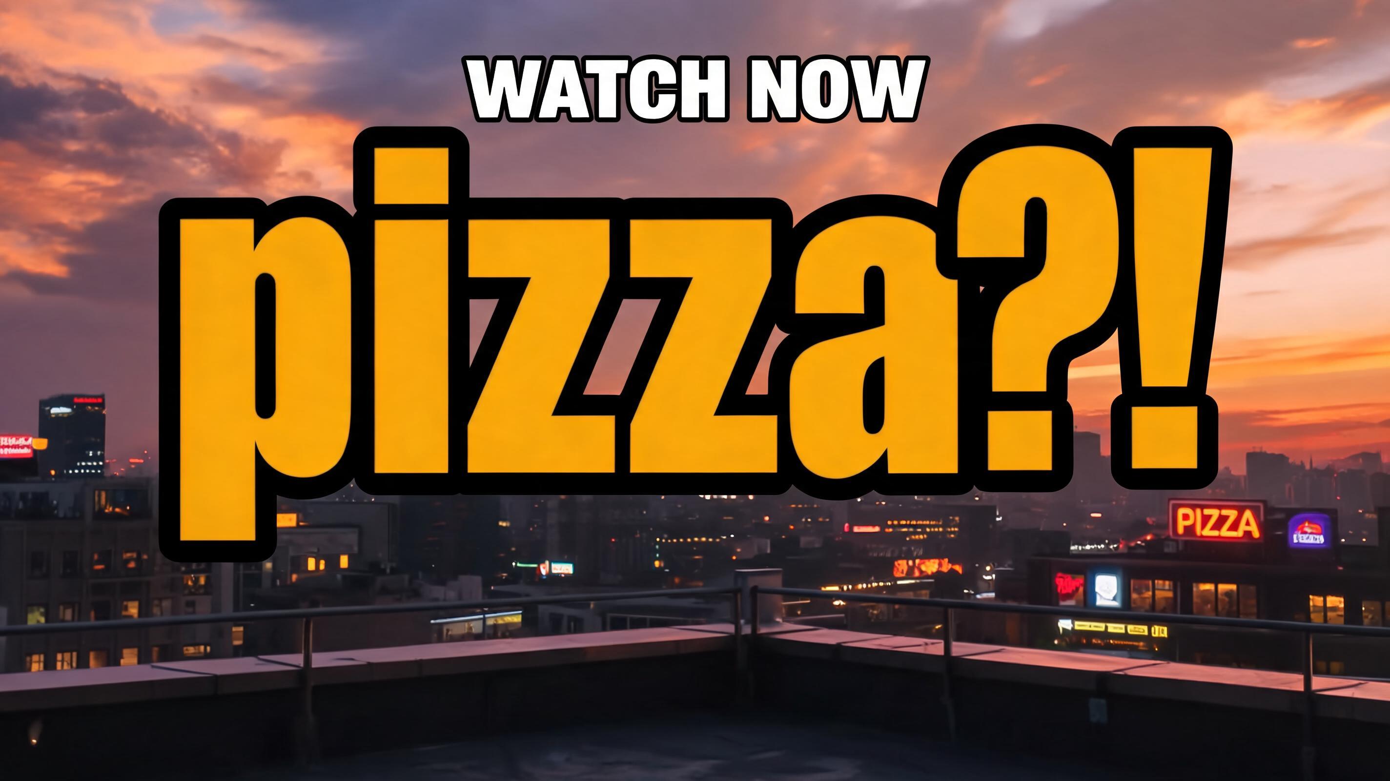"pizza?!" — Cinematic Youtube Creator | AI Text Effect Generator