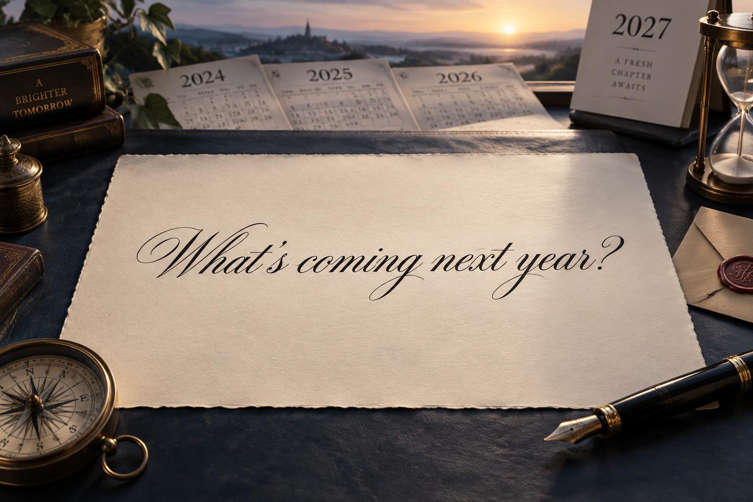 "What's coming next year?" —  | AI Text Effect Generator
