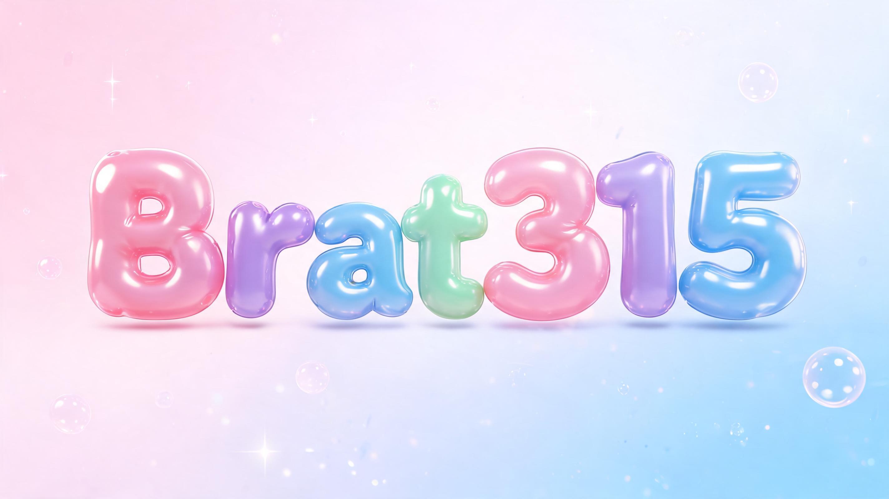 "Brat315" — Bubble | AI Text Effect Generator