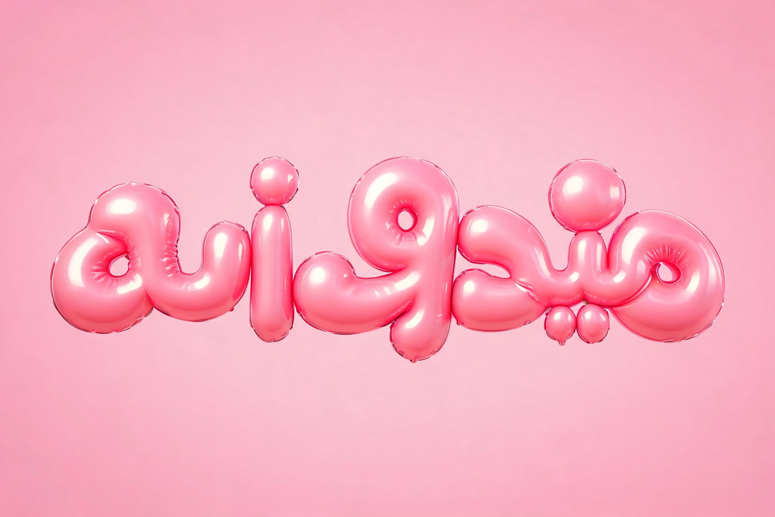 "هندوانه" — Bubble | AI Text Effect Generator