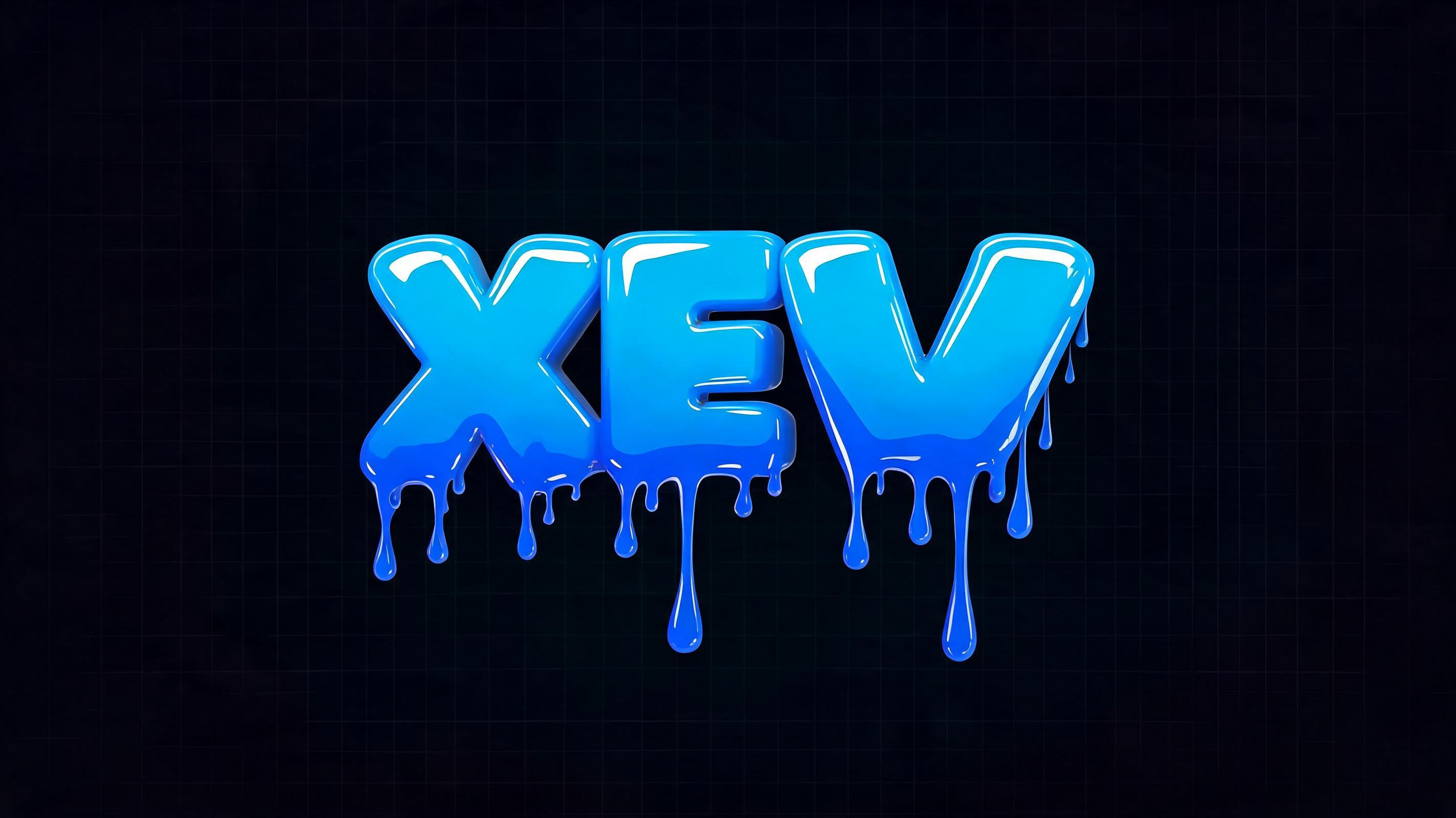 "xev" — Drip Font | AI Text Effect Generator