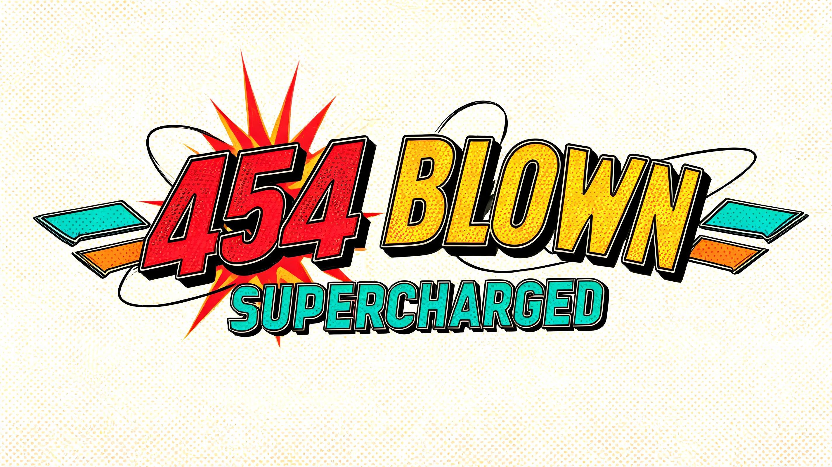 "454 blown" — Retro Pop text effect