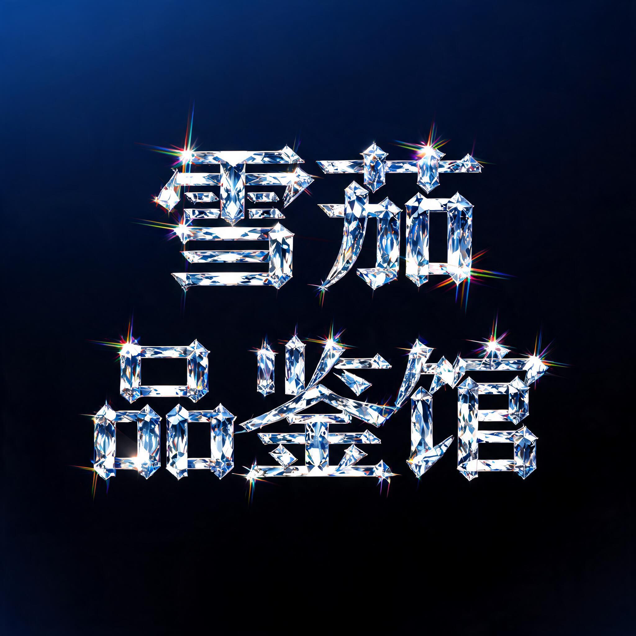 "雪茄品鉴馆" — Glass Crystal | AI Text Effect Generator