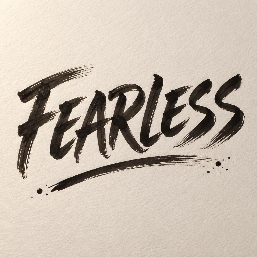 "FEARLESS" — Brush Stroke | AI Text Effect Generator