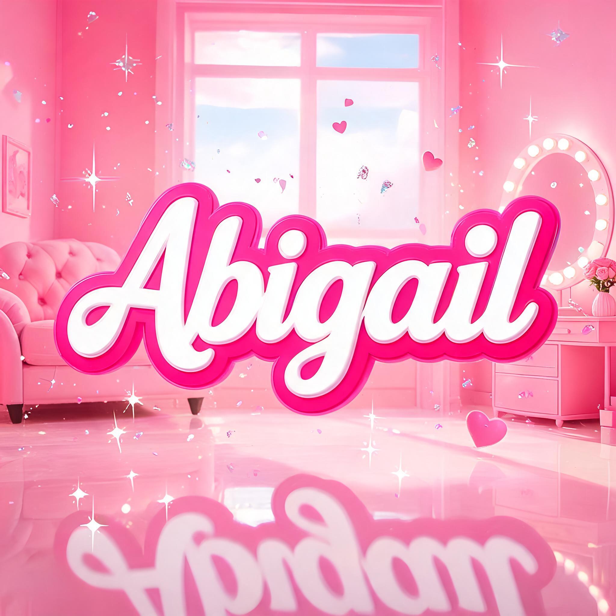"Abigail" — Barbie | AI Text Effect Generator