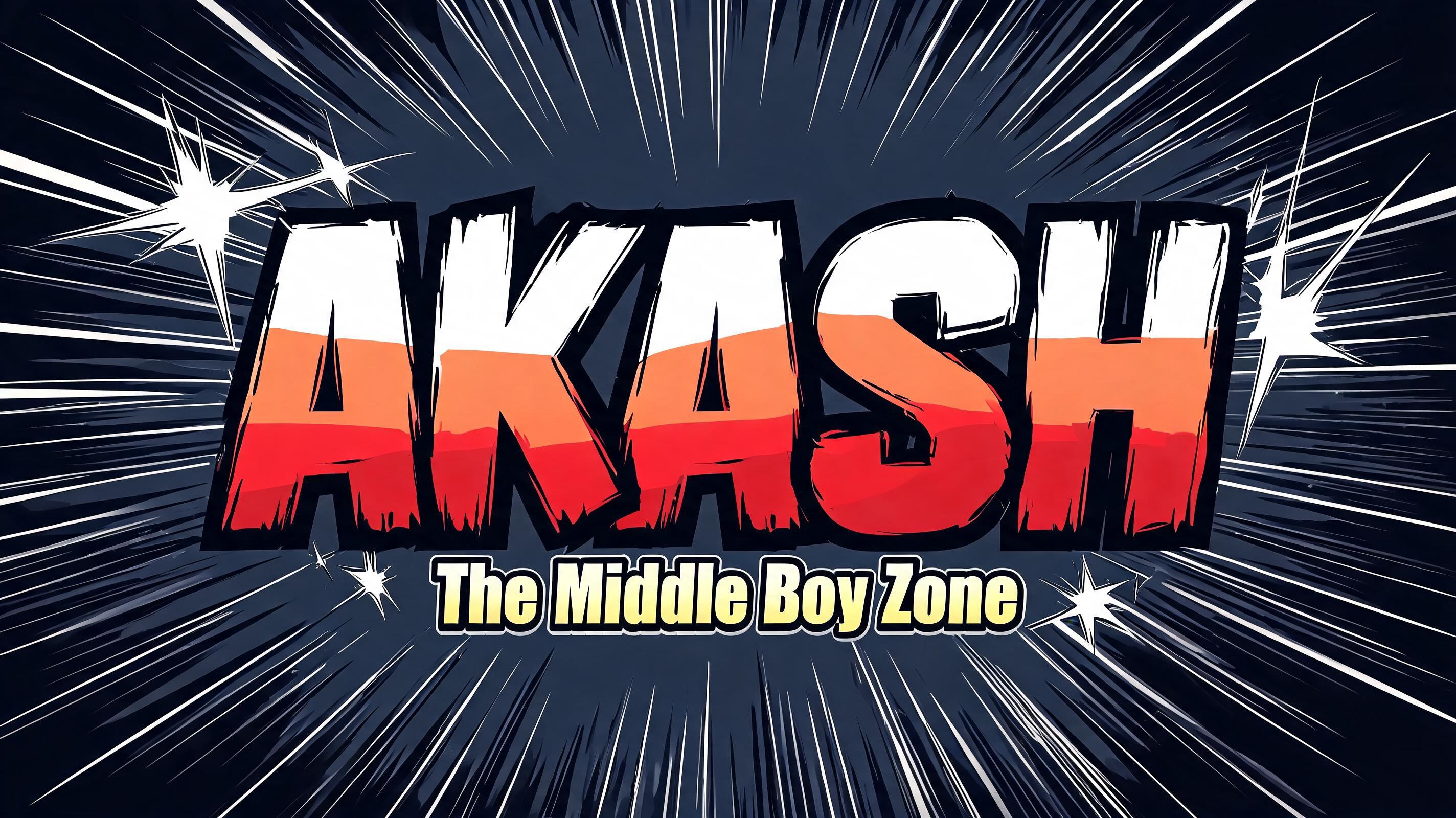 "AKASH
The Middle Boy Zone" — Superhero | AI Text Effect Generator