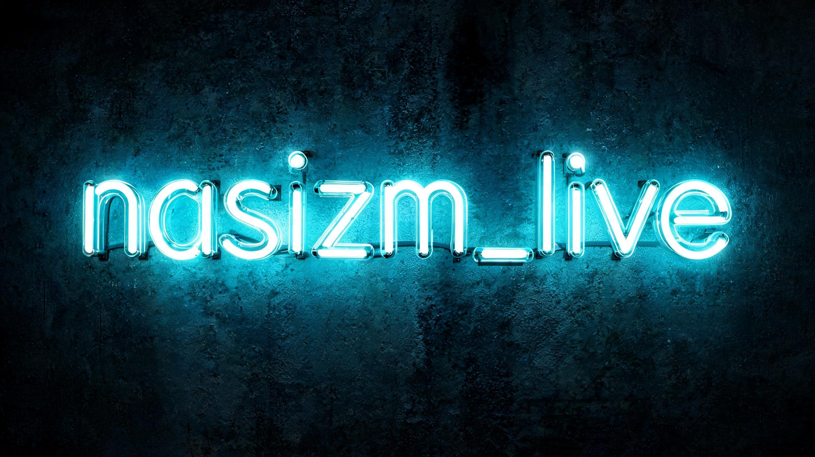 "nasizm_live" — Neon Glow | AI Text Effect Generator