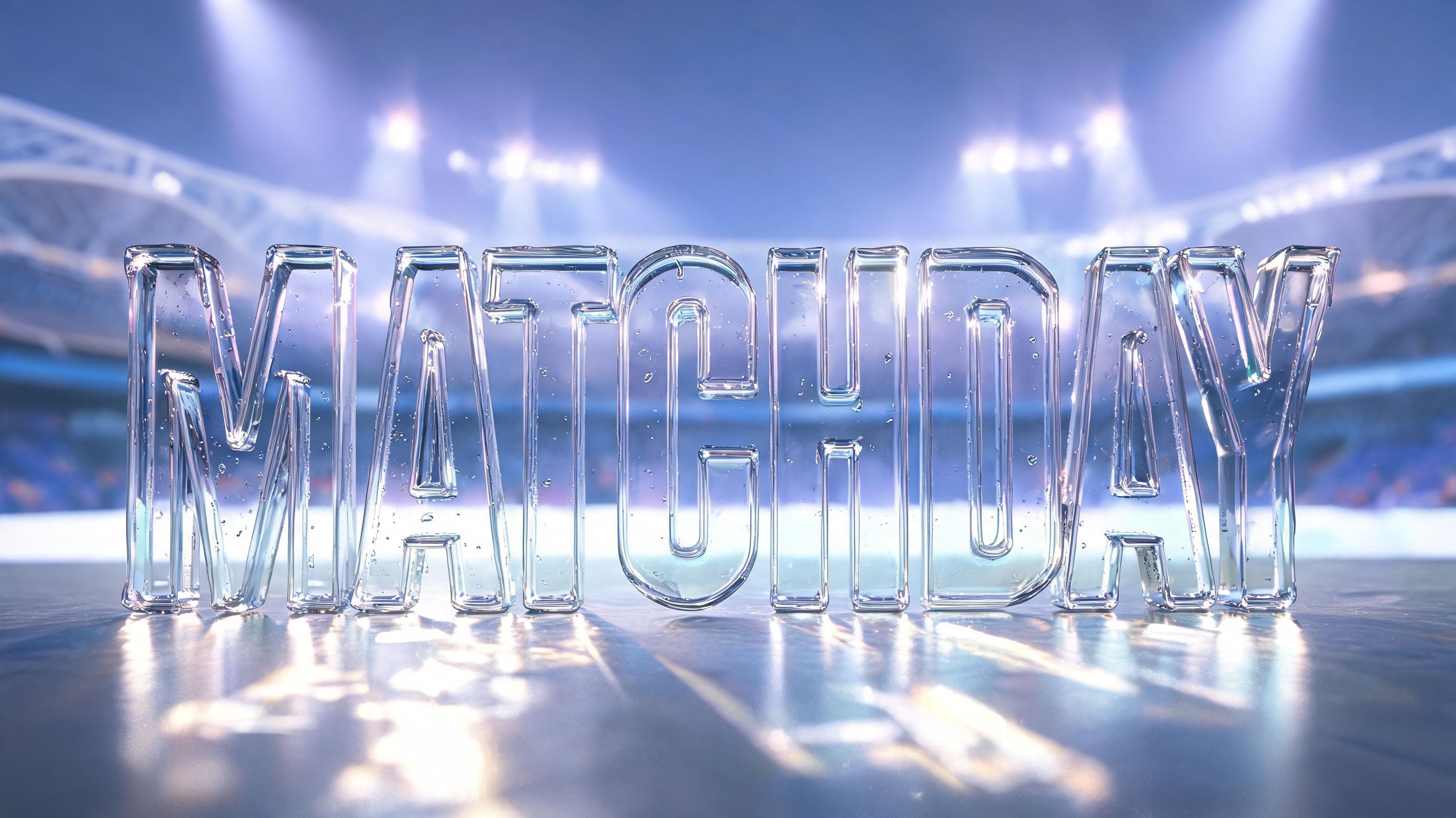 "MATCHDAY" — Glass | AI Text Effect Generator