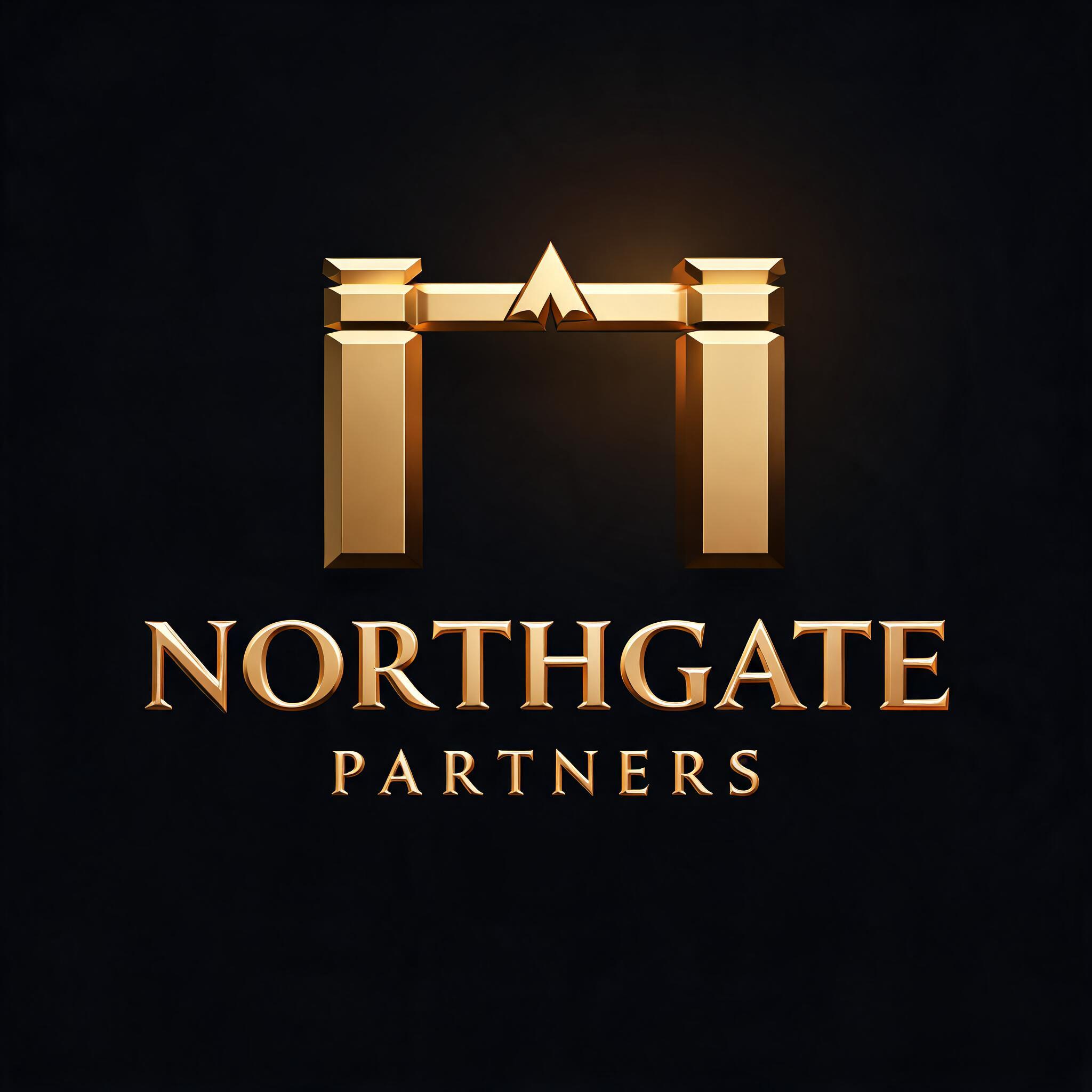 "NORTHGATE
PARTNERS" — 3d Bold Gold | AI Text Effect Generator