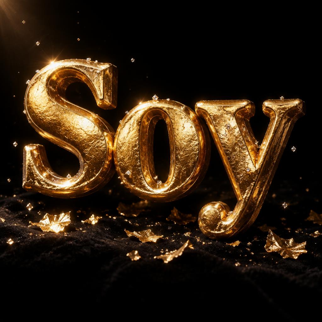 "Soy" — Luxury Gold | AI Text Effect Generator