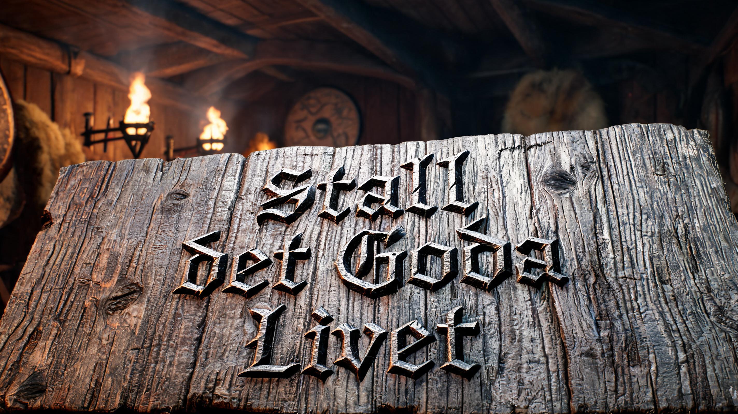 "Stall det Goda Livet" — Viking | AI Text Effect Generator