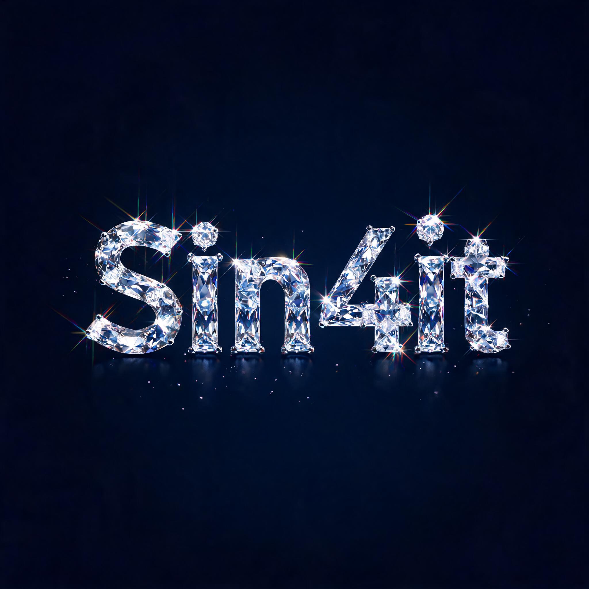 "Sin4it" — Glass Crystal | AI Text Effect Generator