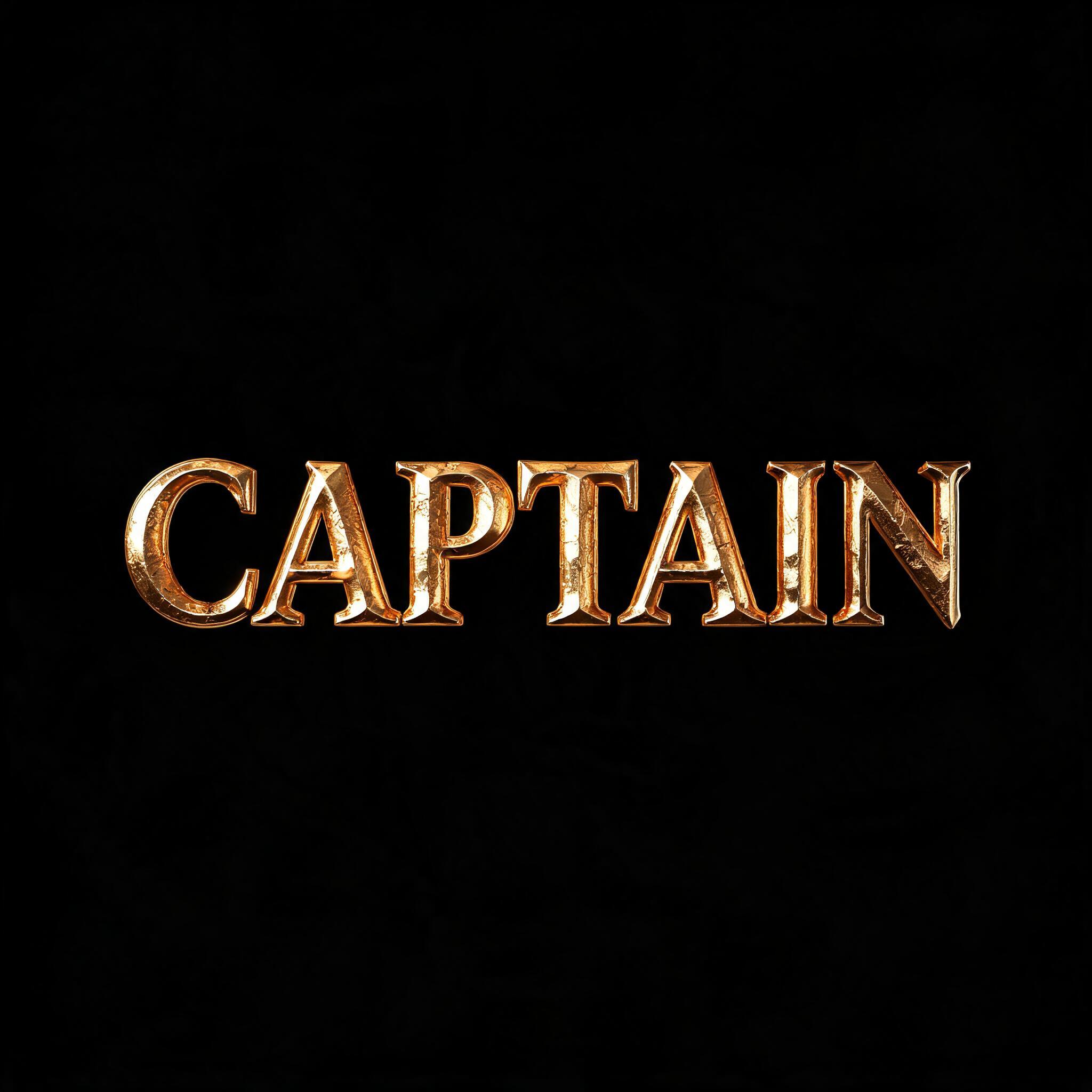 "CAPTAIN" — Luxury Gold | AI Text Effect Generator
