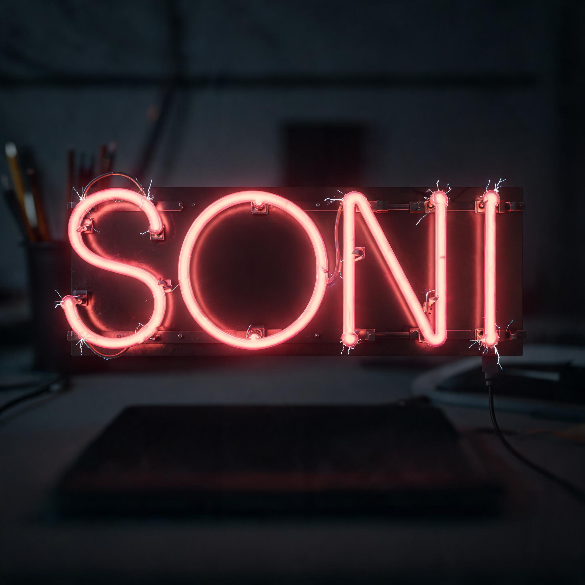"Soni" — Neon Glow | AI Text Effect Generator