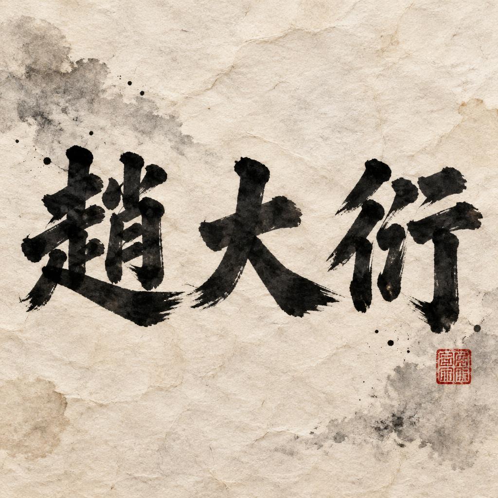 "趙大衍" — Brush Chinese Ink | AI Text Effect Generator