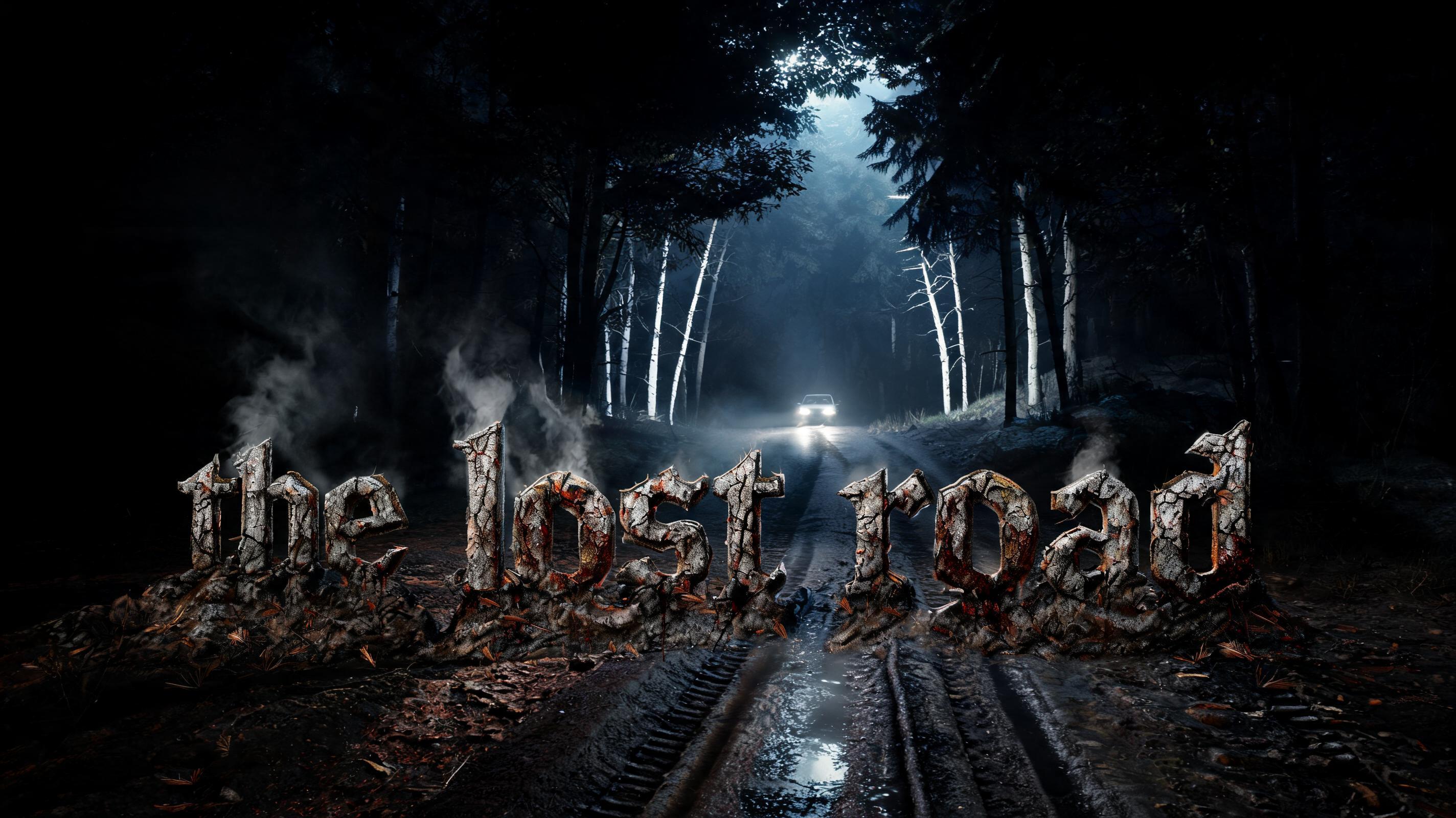 "the lost road" — Cinematic Horror | AI Text Effect Generator