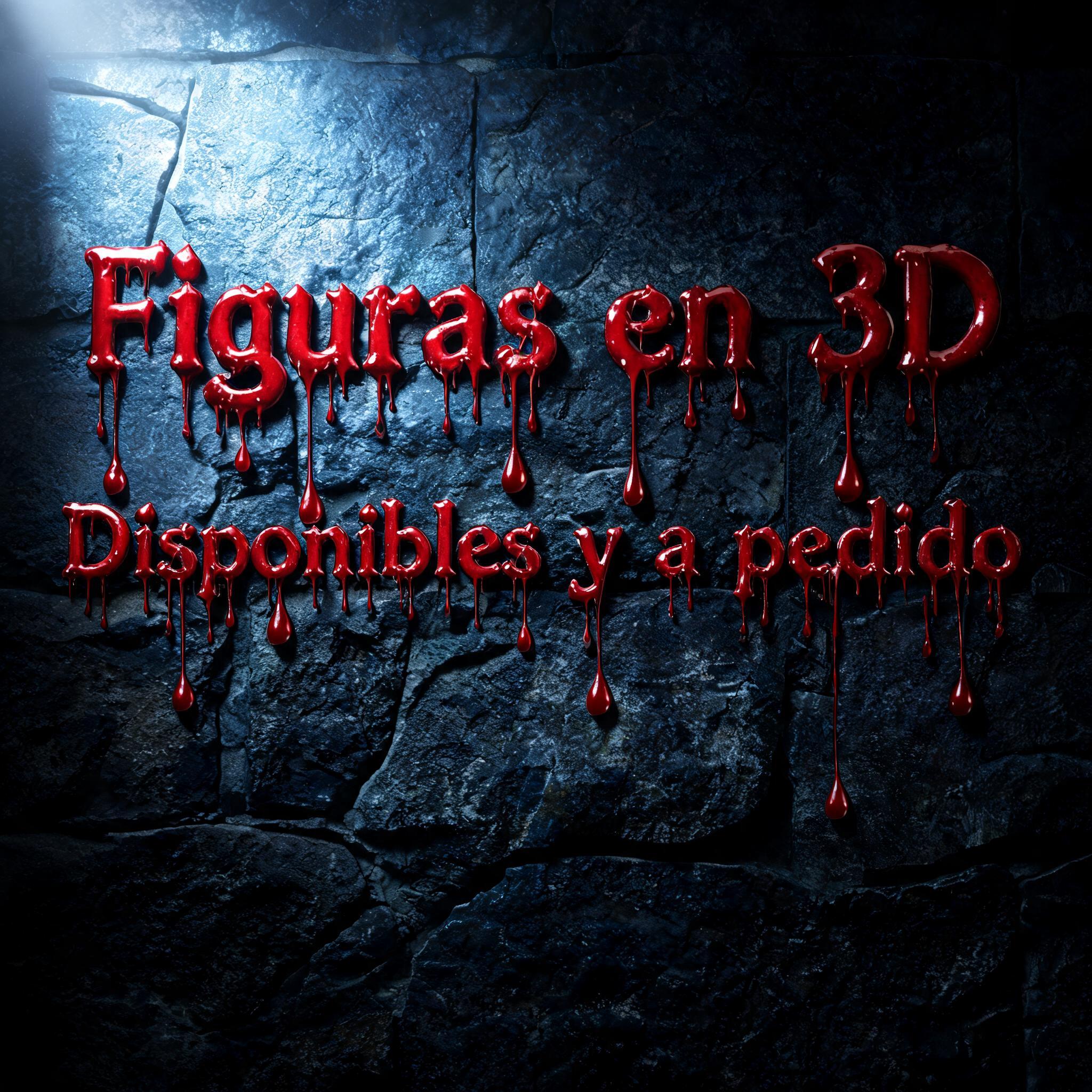 "Figuras en 3D 
Disponibles y a pedido" — Drip Font Blood | AI Text Effect Generator