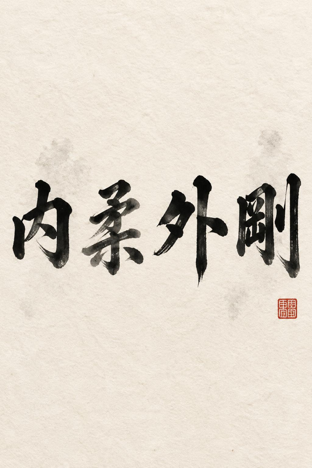 "内柔外剛" — Brush Japanese Ink | AI Text Effect Generator