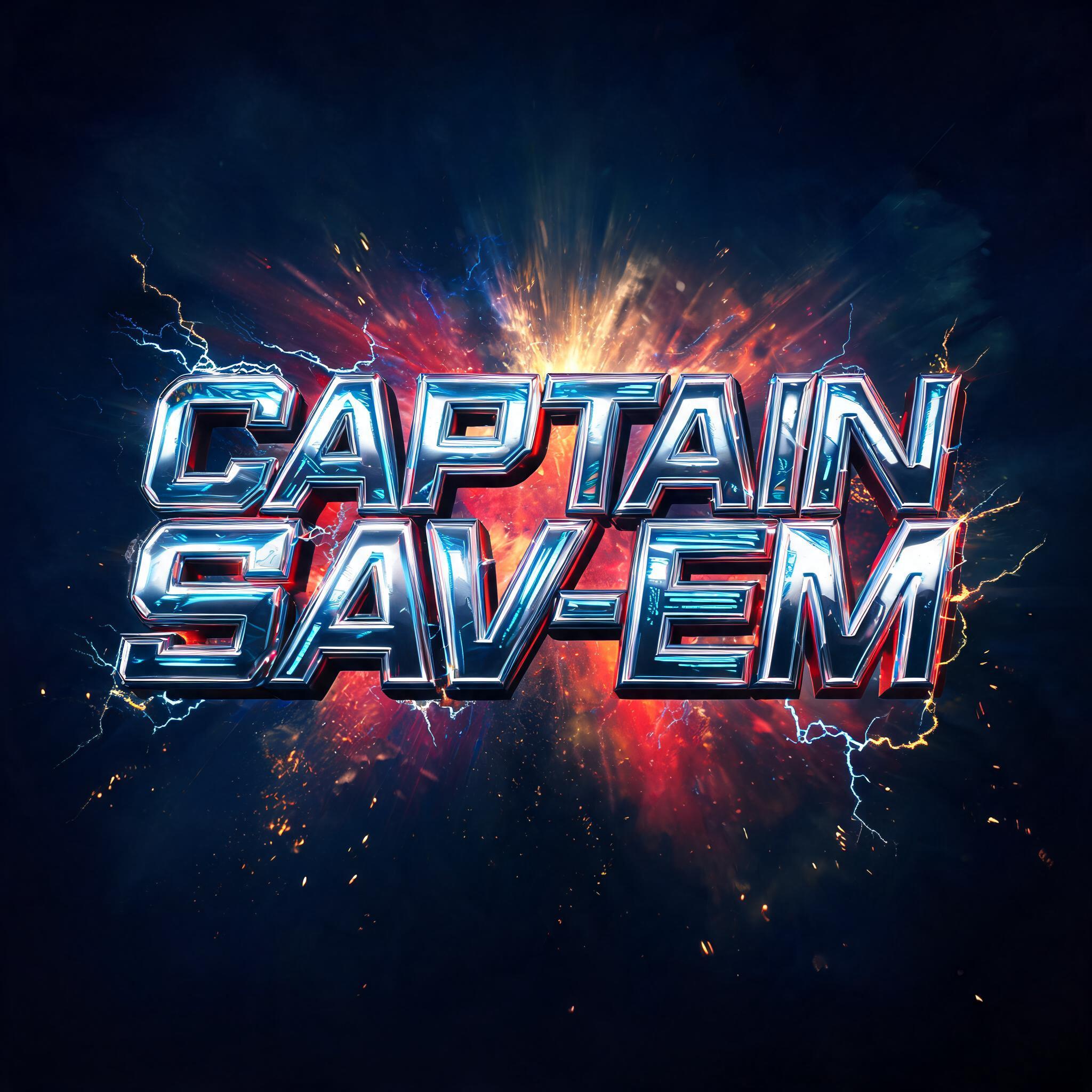 "CAPTAIN SAV-EM" — Superhero | AI Text Effect Generator