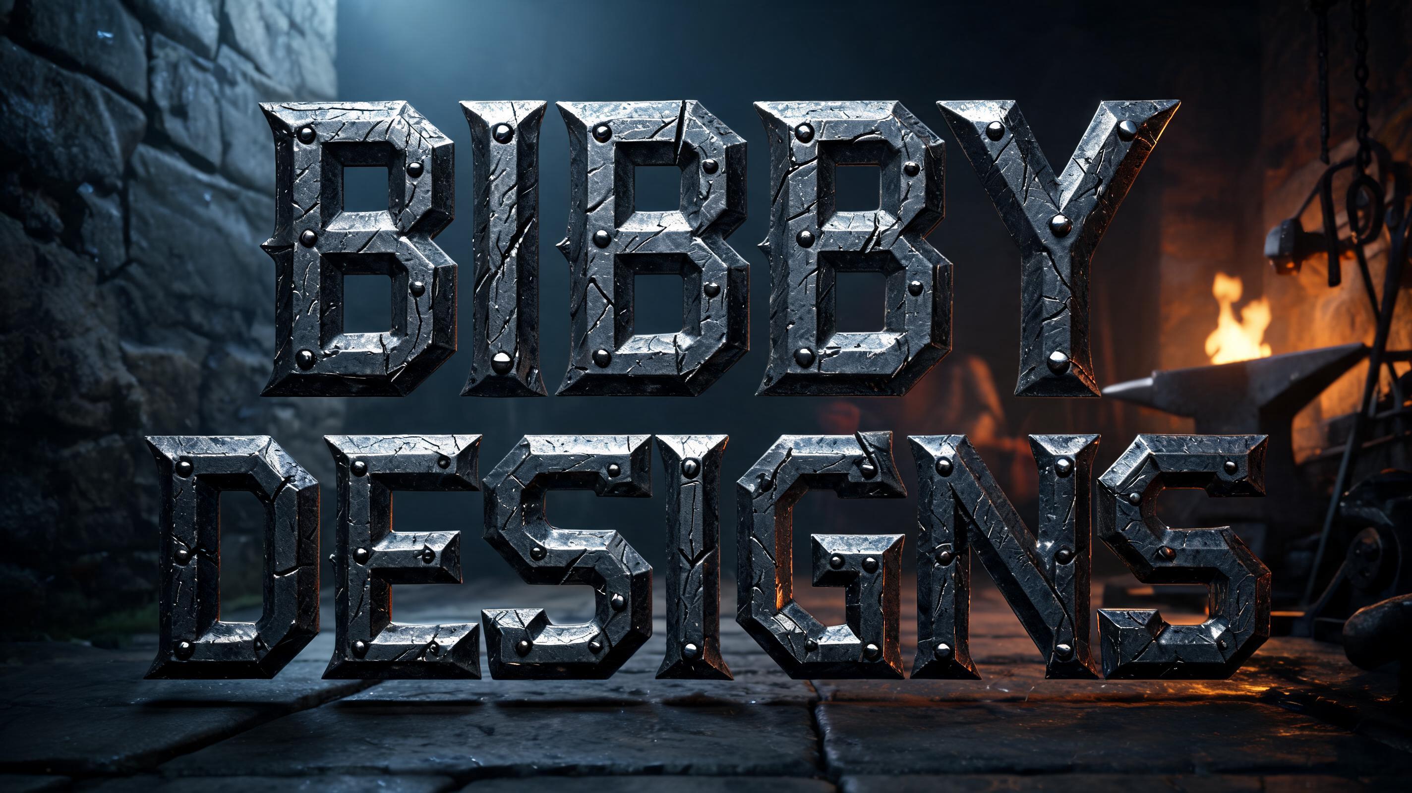 "BIBBY DESIGNS" — Viking | AI Text Effect Generator