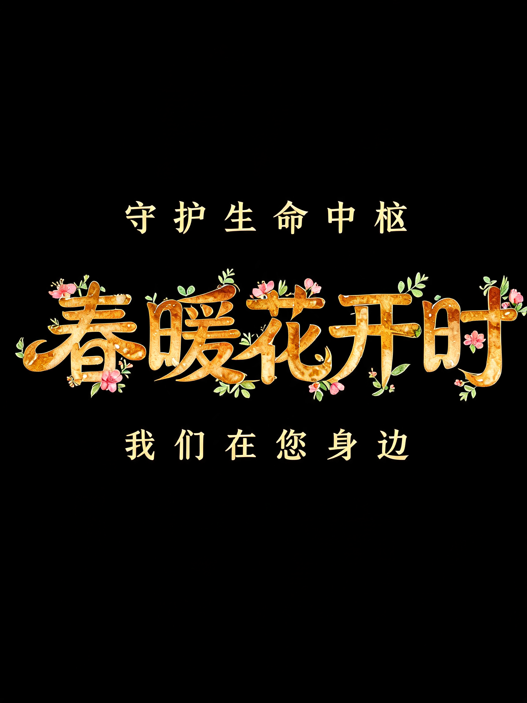 "守护生命中枢 我们在您身边" — Watercolor | AI Text Effect Generator