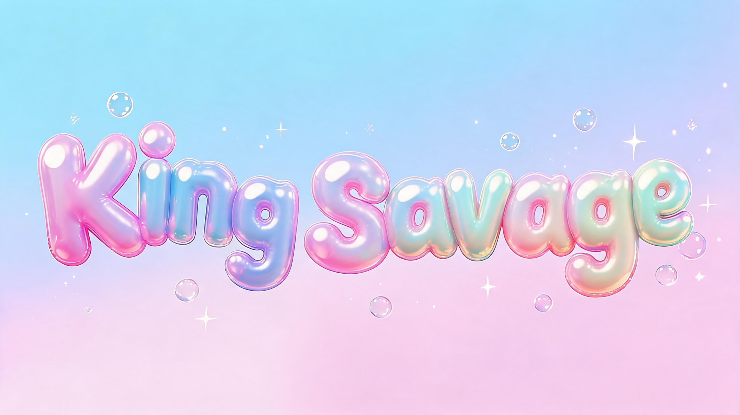 "King Savage" — Bubble text effect