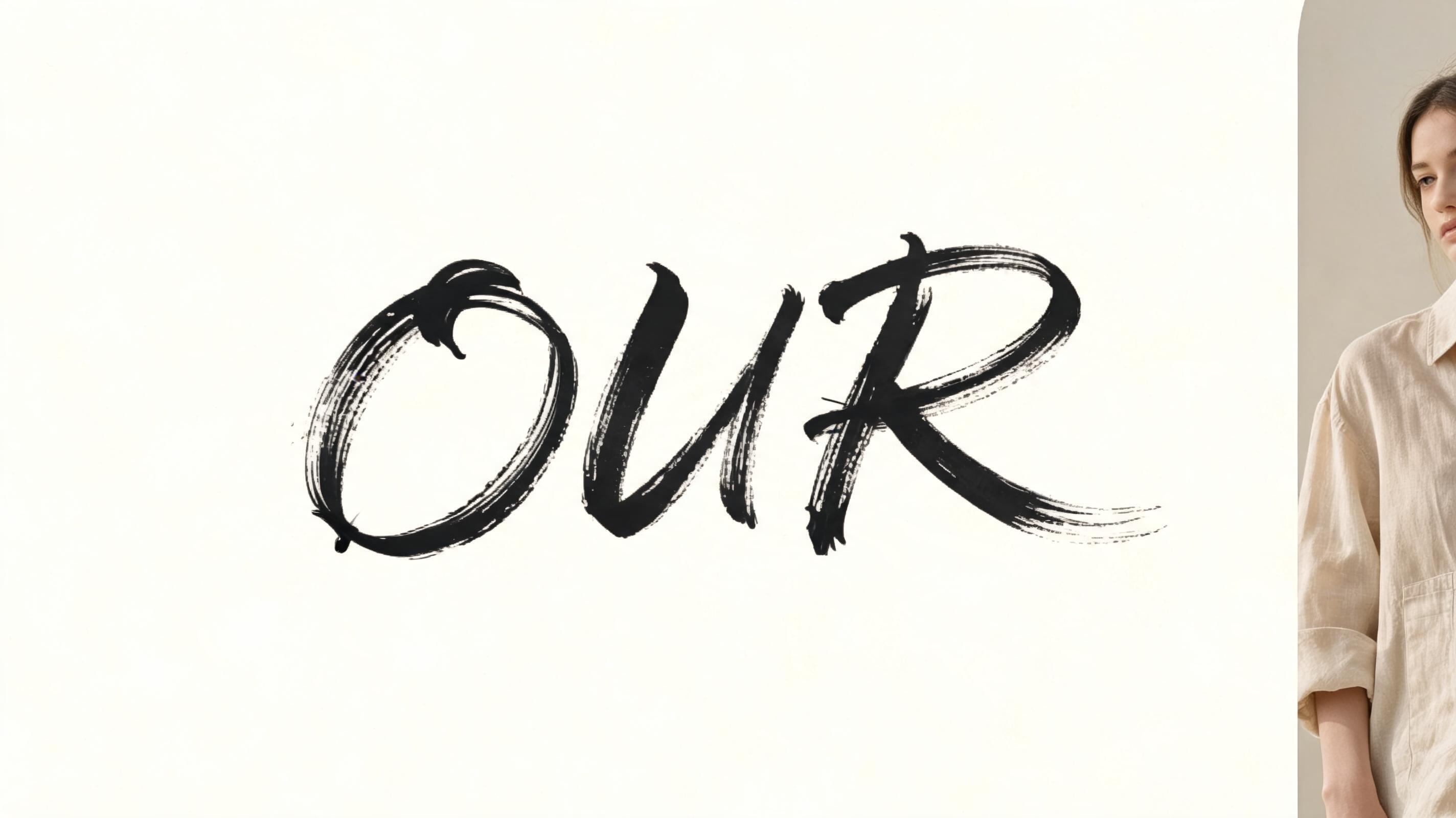"OUR" — Brush Stroke | AI Text Effect Generator