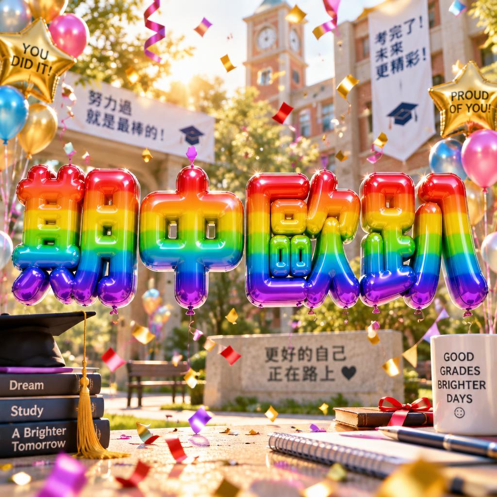 "期中歐趴" — Rainbow | AI Text Effect Generator