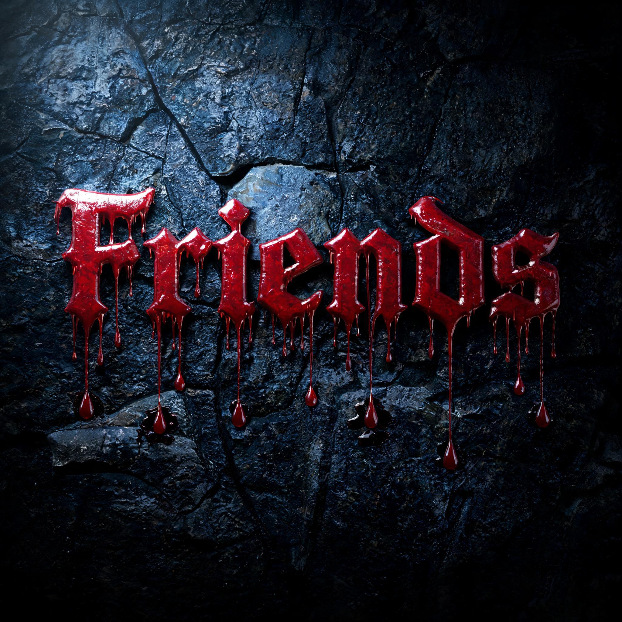 "Friends" — Drip Font Blood | AI Text Effect Generator
