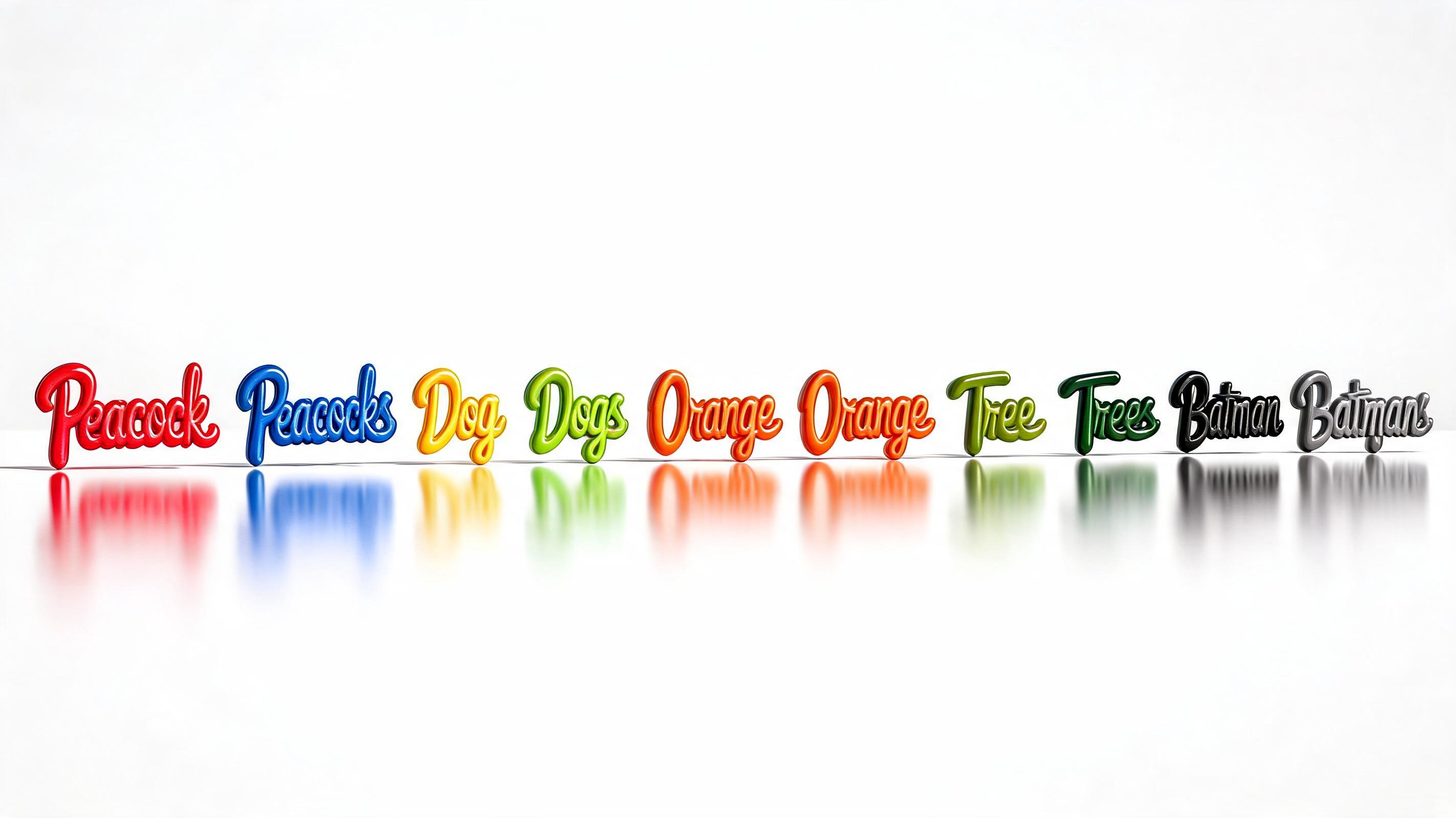 "Peacock Peacocks Dog Dogs" — 3d Bold | AI Text Effect Generator